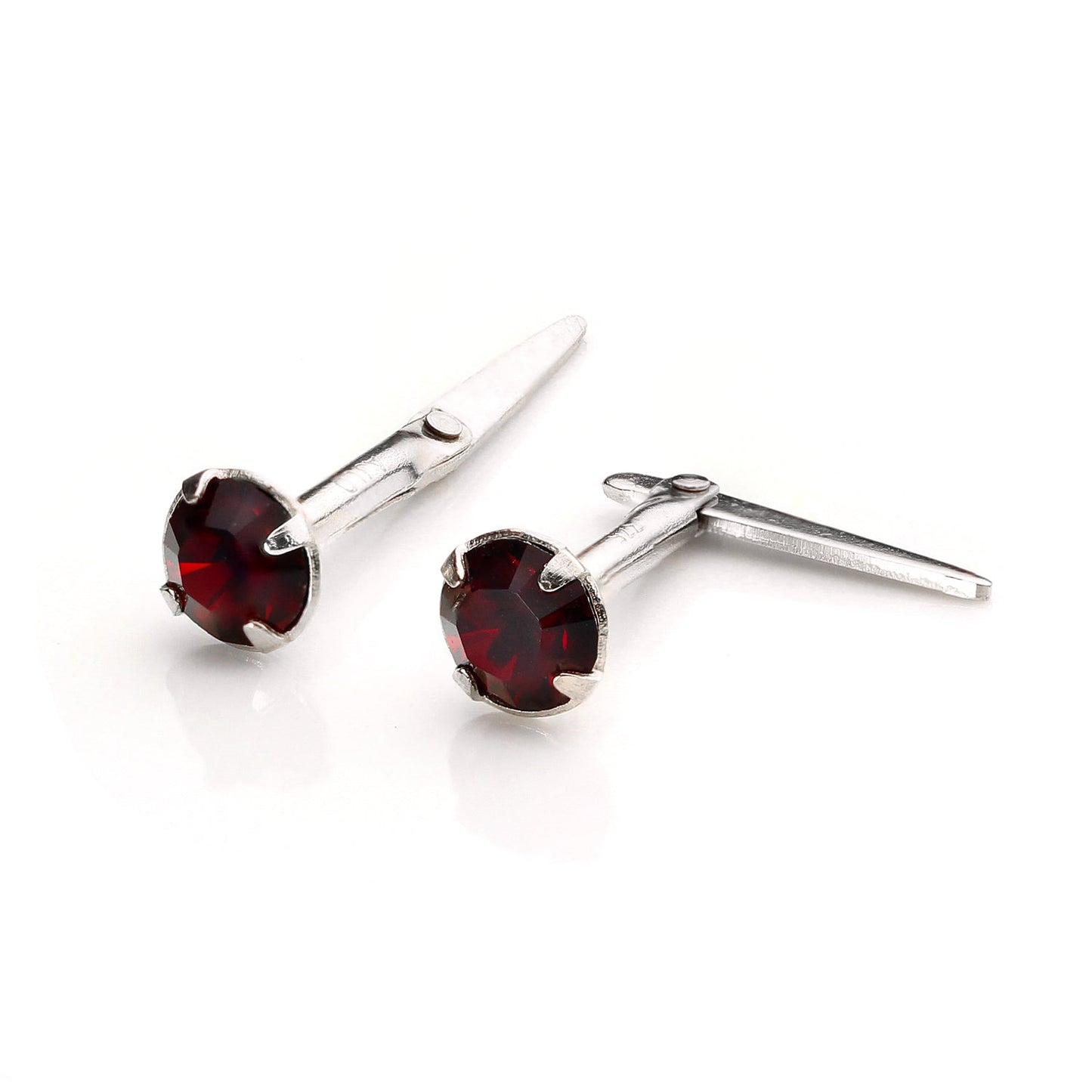 Boucles d'oreilles à tige Andralok en argent sterling avec cristal de 3 mm