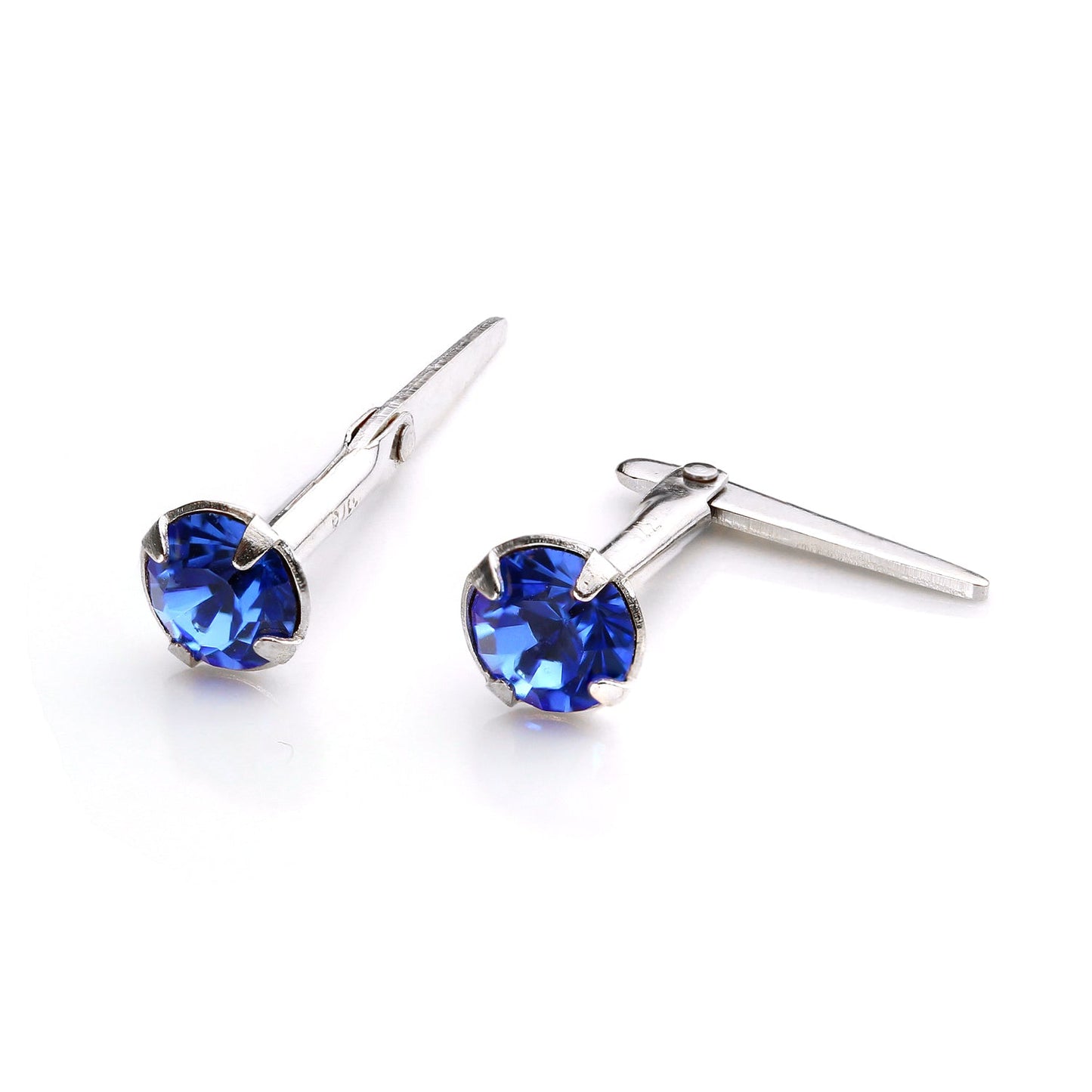 Boucles d'oreilles à tige Andralok en argent sterling avec cristal de 3 mm