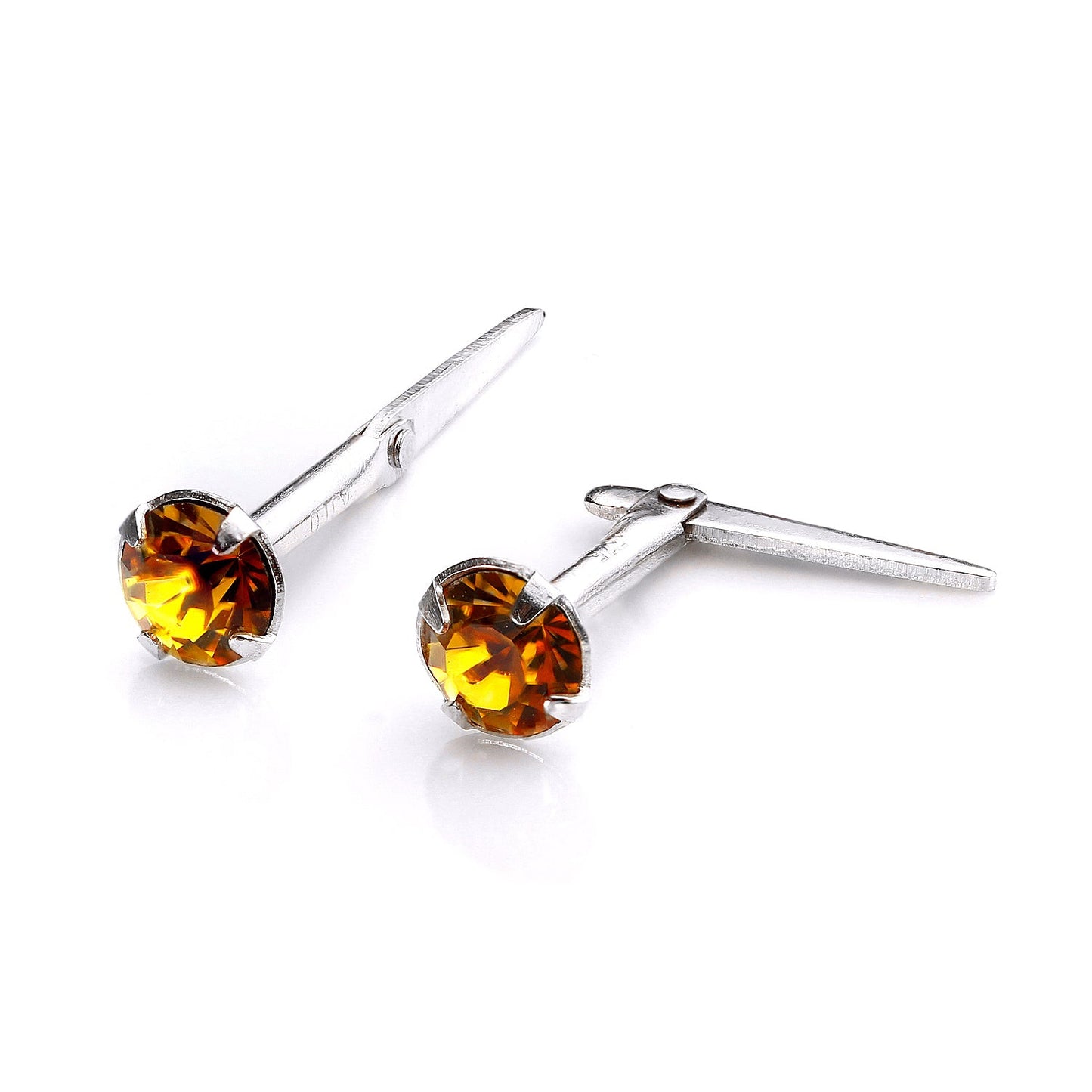 Boucles d'oreilles à tige Andralok en argent sterling avec cristal de 3 mm