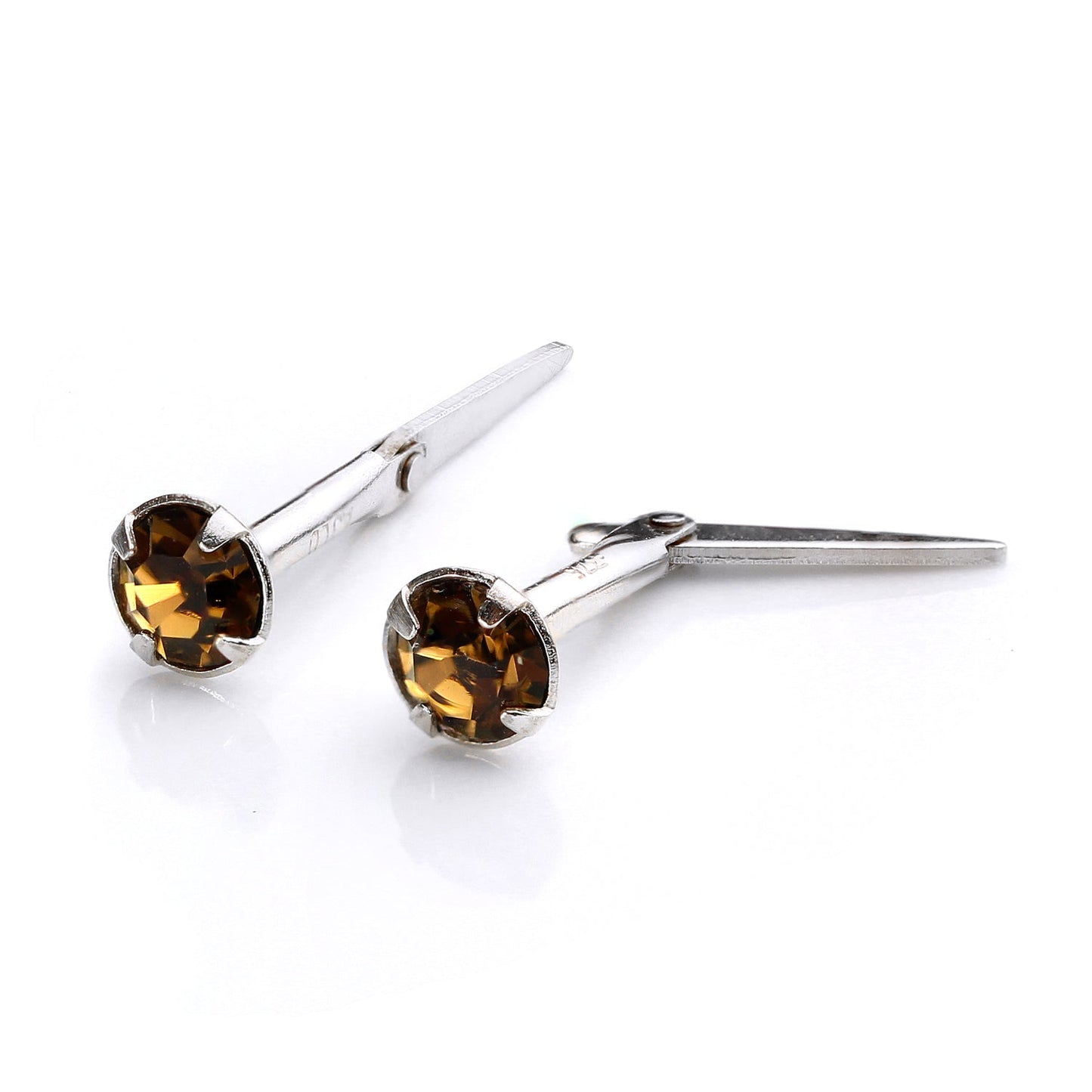 Boucles d'oreilles à tige Andralok en argent sterling avec cristal de 3 mm