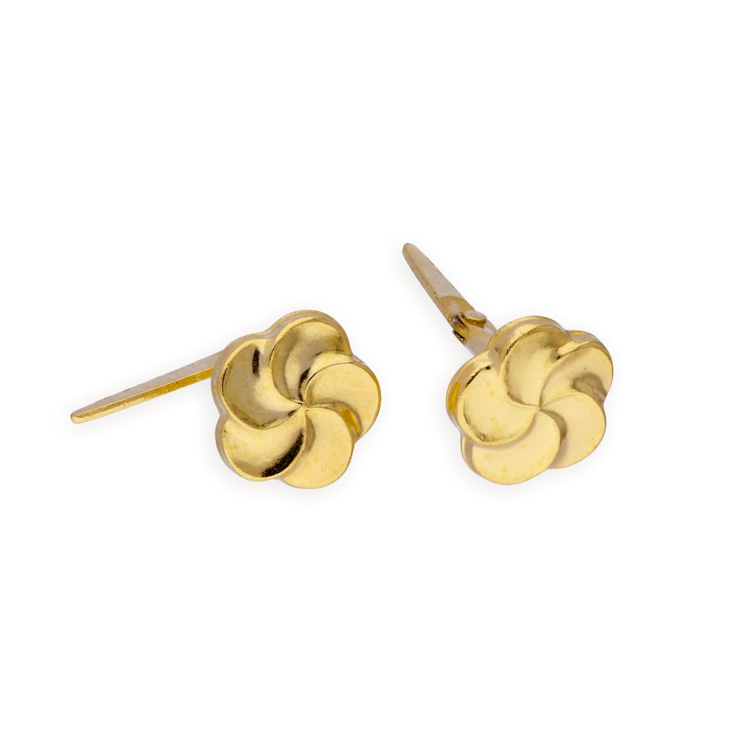 Boucles d'oreilles Andralok en or jaune 9 carats avec fleurs