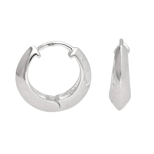 Boucles d'oreilles créoles épaisses en argent sterling