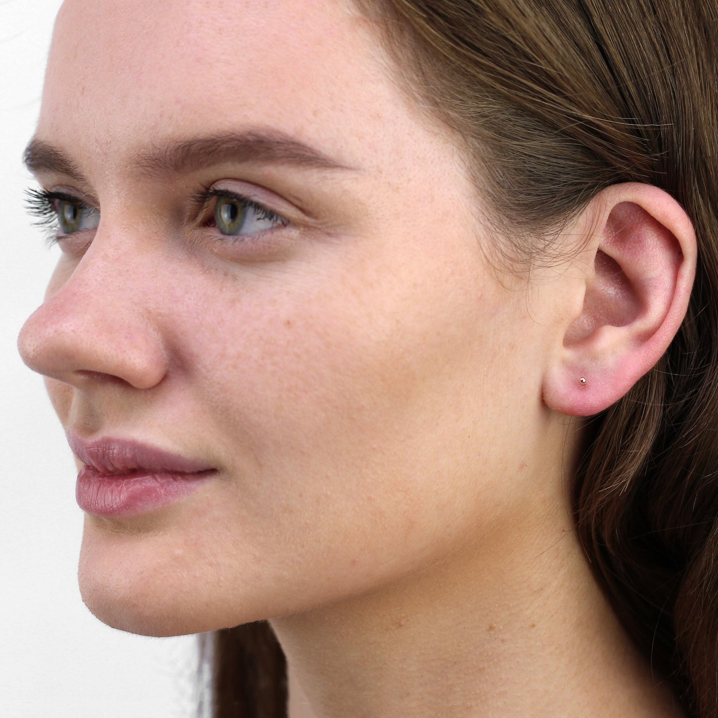 Boucles d'oreilles à tige en or rose 9 carats avec boules de 2 mm