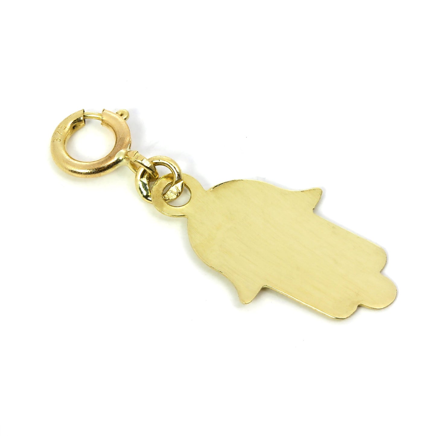 Breloque à clip en or 9 carats en forme de main de Fatima