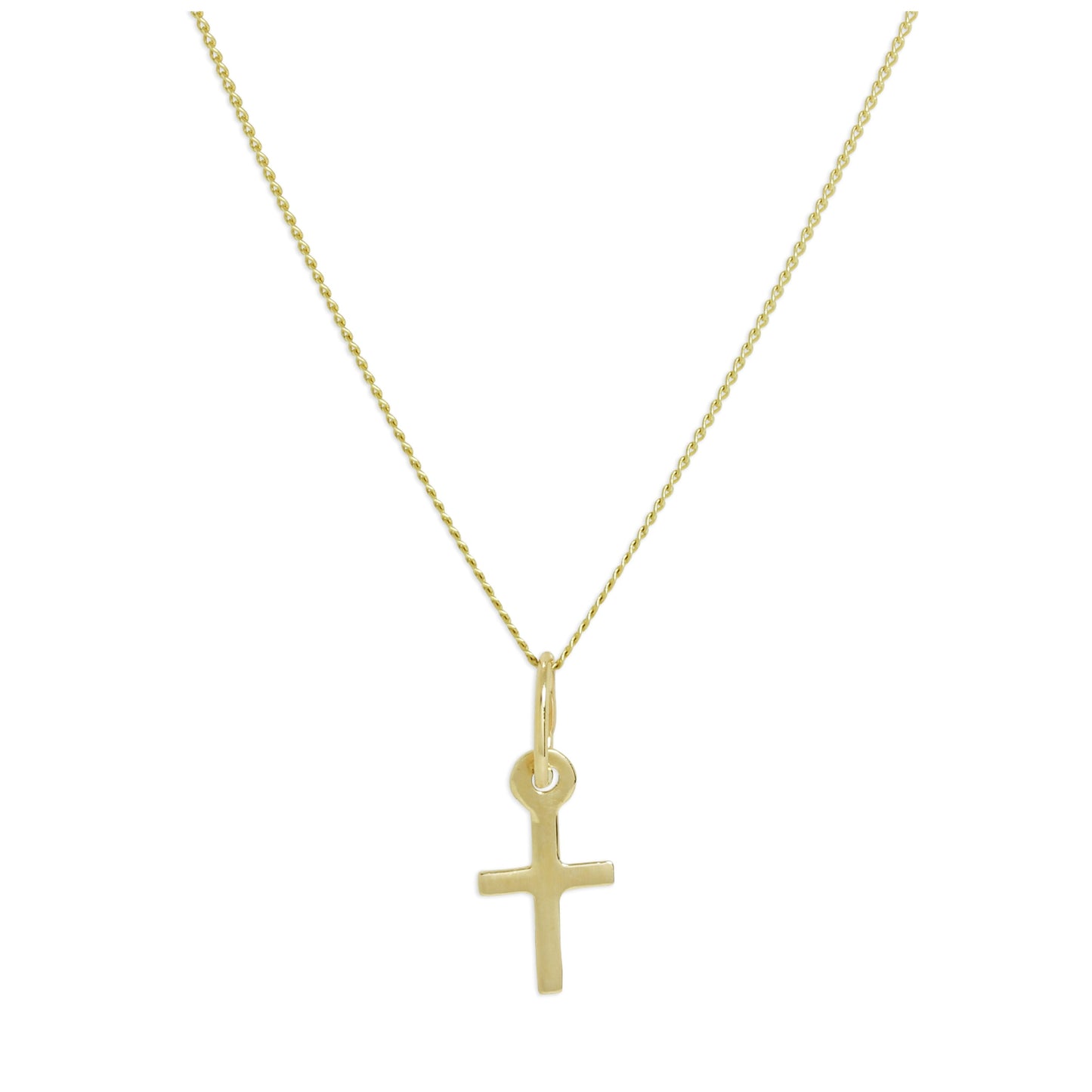 Collier pendentif croix minuscule en or 9 carats de 40 à 50 cm