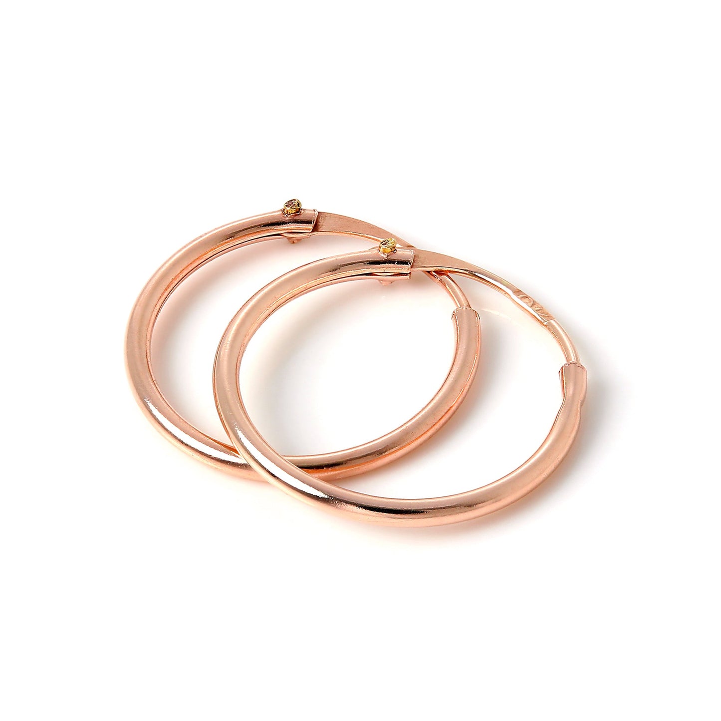 Boucles d'oreilles créoles Light Sleeper en or rose 9 carats, 10 mm - 13 mm