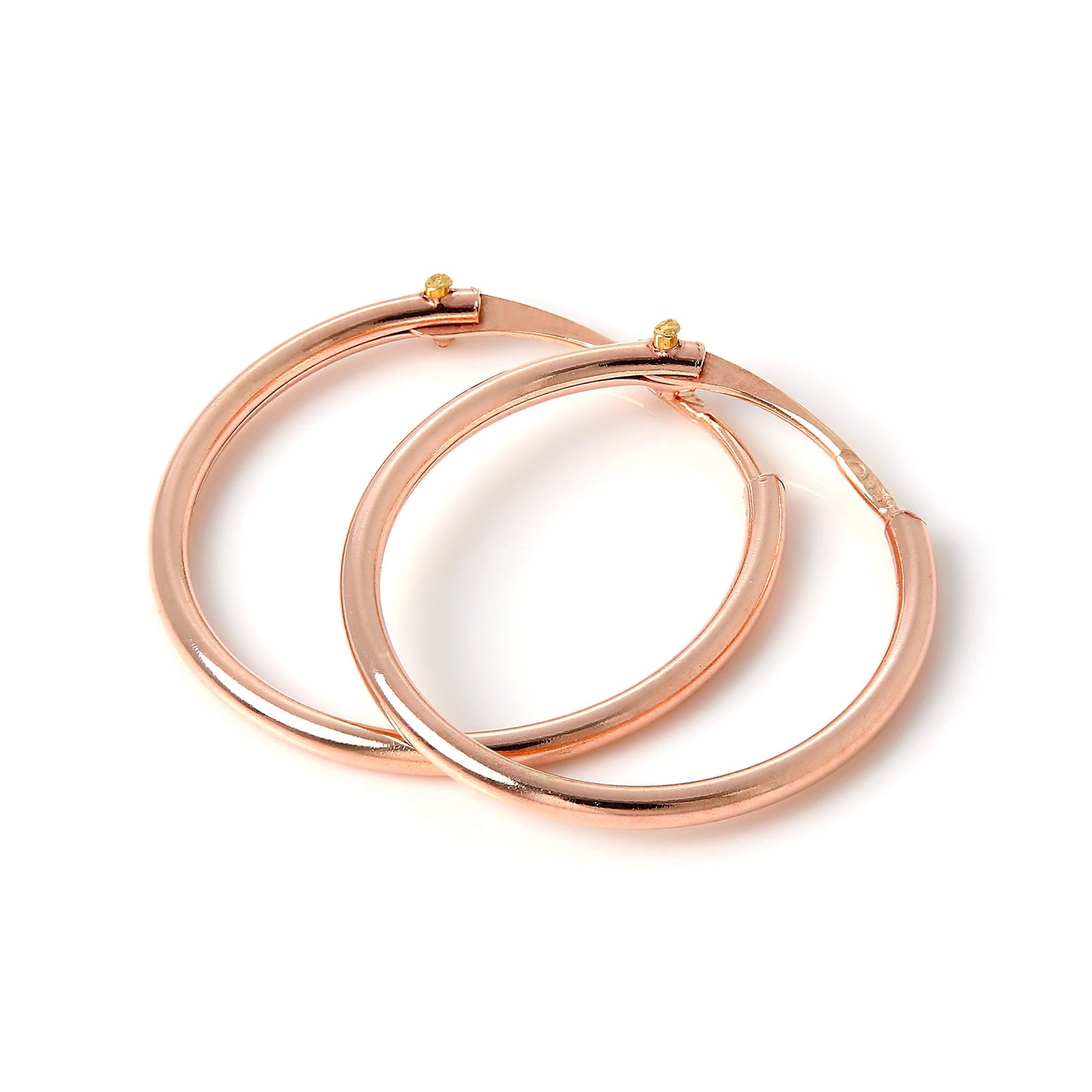 Boucles d'oreilles créoles Light Sleeper en or rose 9 carats, 10 mm - 13 mm