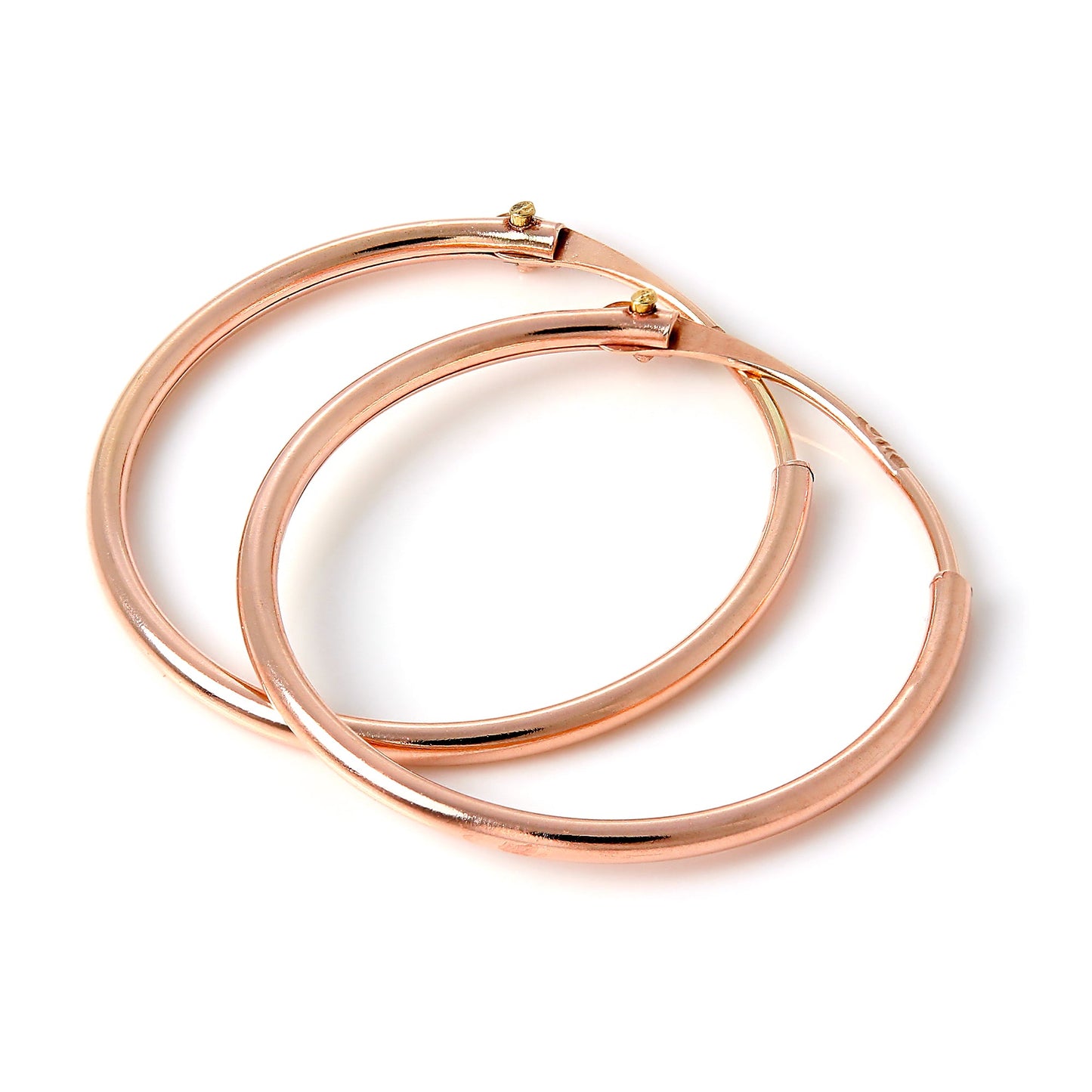 Boucles d'oreilles créoles Light Sleeper en or rose 9 carats, 10 mm - 13 mm