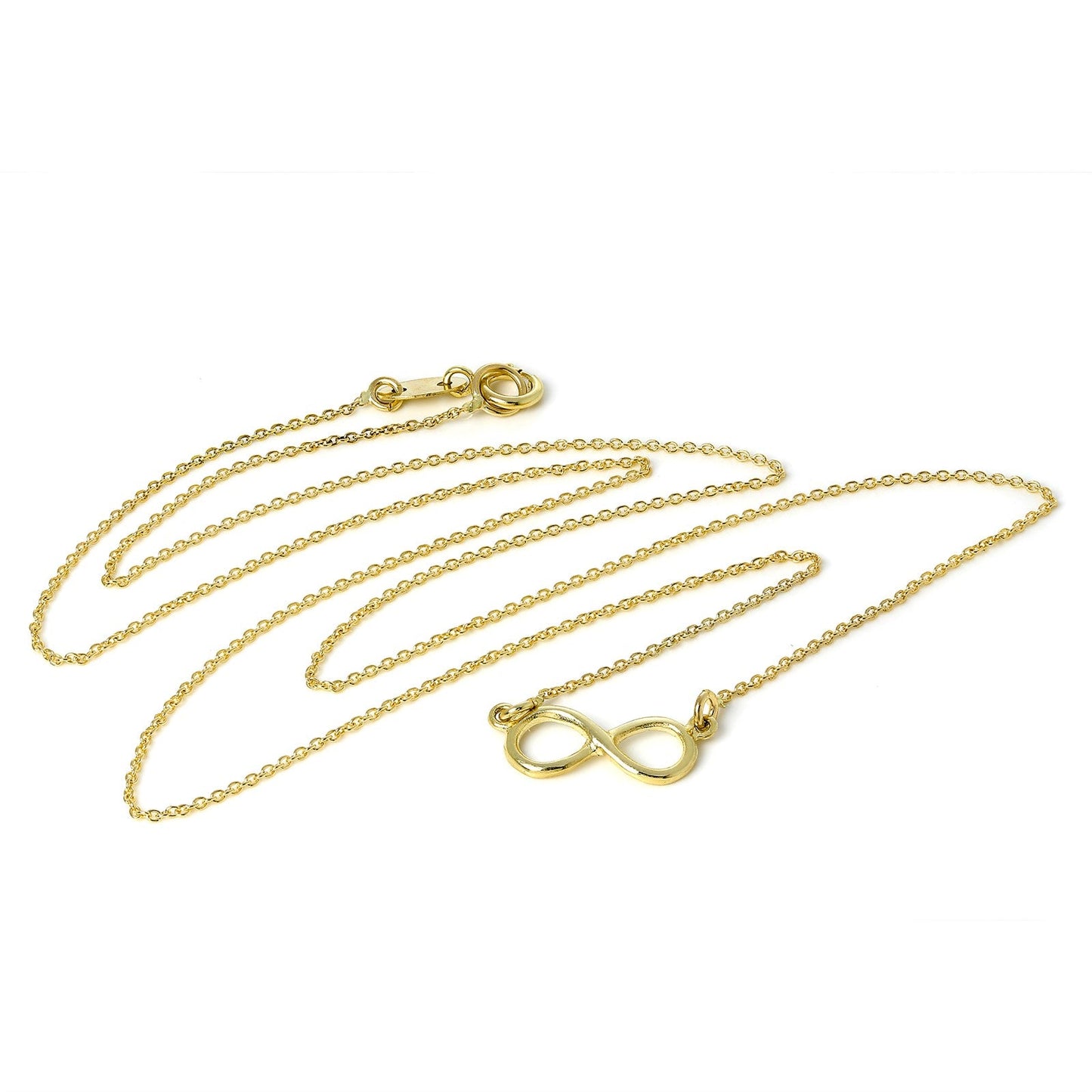 Collier avec pendentif infini en or 9 carats de 40 cm