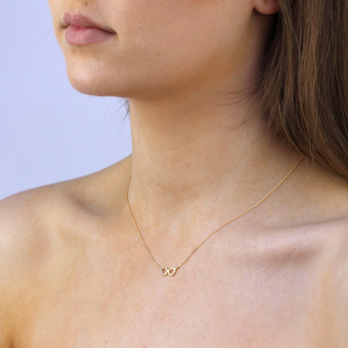 Collier avec pendentif infini en or 9 carats de 40 cm