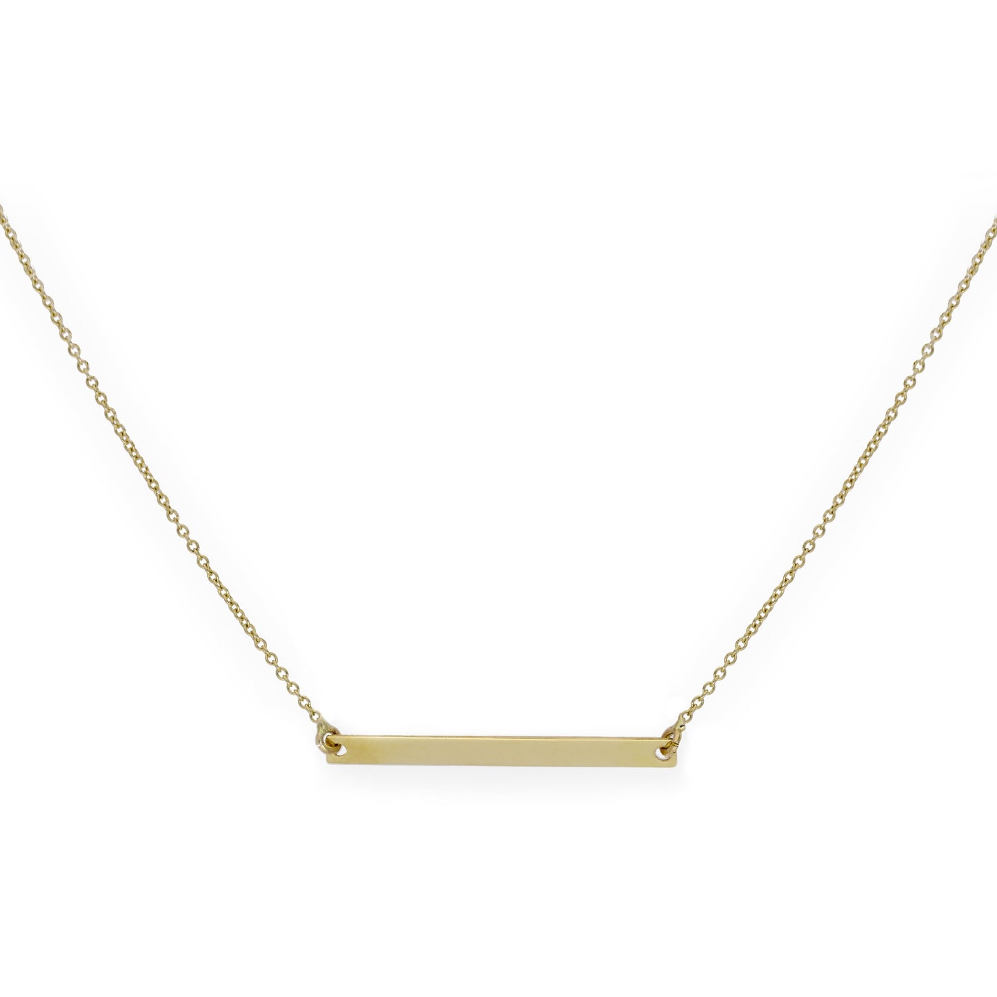 Collier avec plaque d'identification fine en or 9 carats