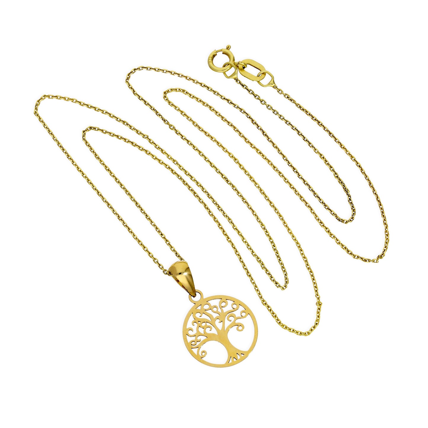 Collier pendentif arbre de vie en or 9 carats de 40 à 50 cm