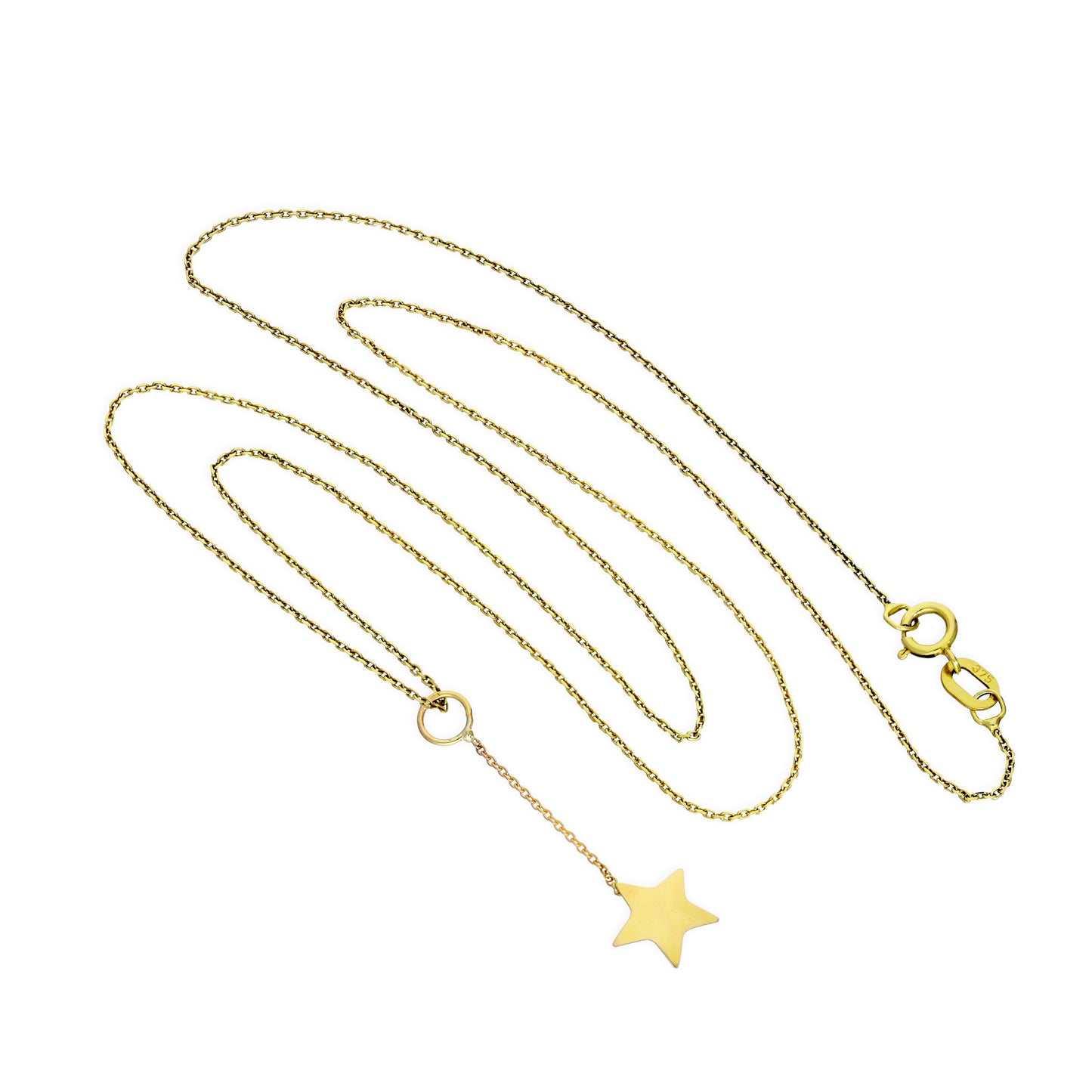Collier avec pendentif étoile en or 9 carats, 40 à 50 cm
