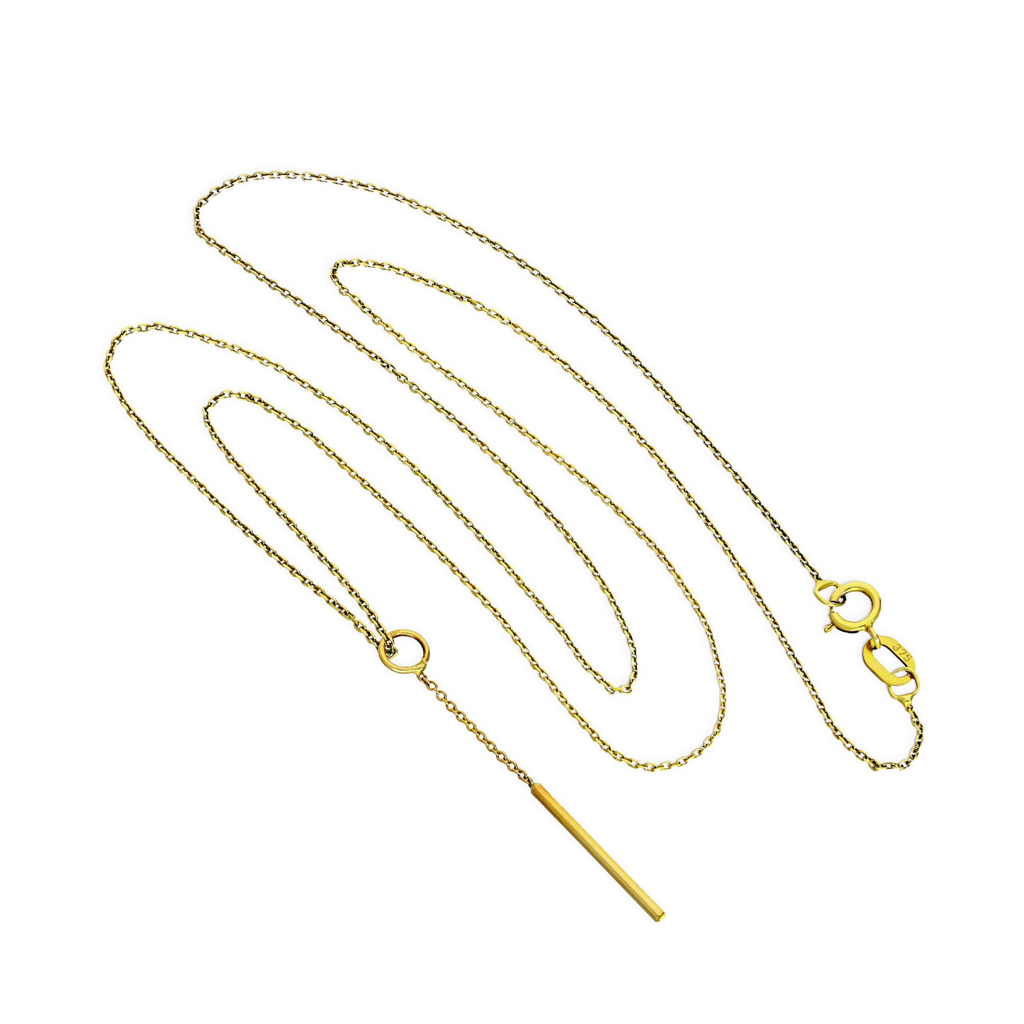 Collier pendentif goutte en or 9 carats de 40 à 50 cm