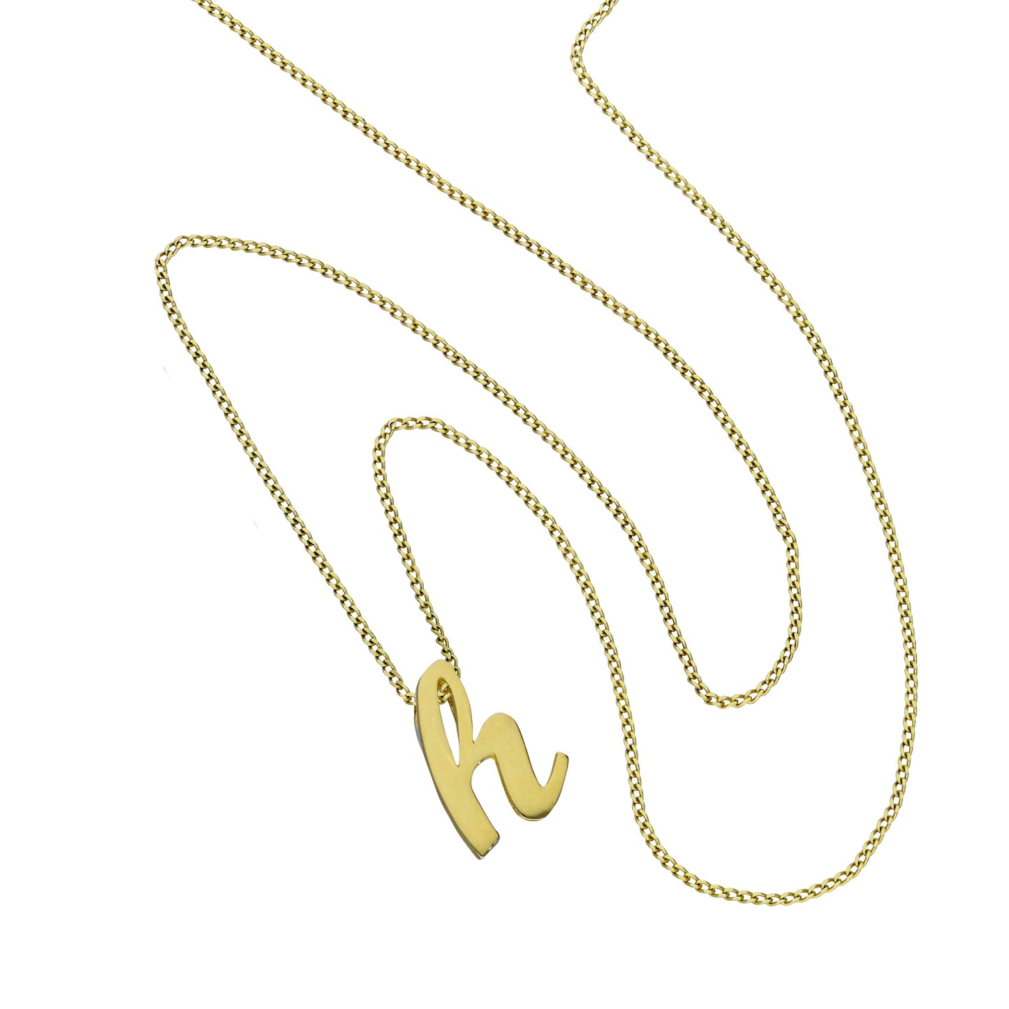 Collier avec pendentif minuscule lettre H en or 9 carats, 40 à 50 cm