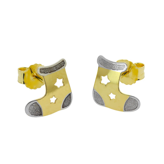 Boucles d'oreilles à tige en or 9 carats avec étoiles découpées