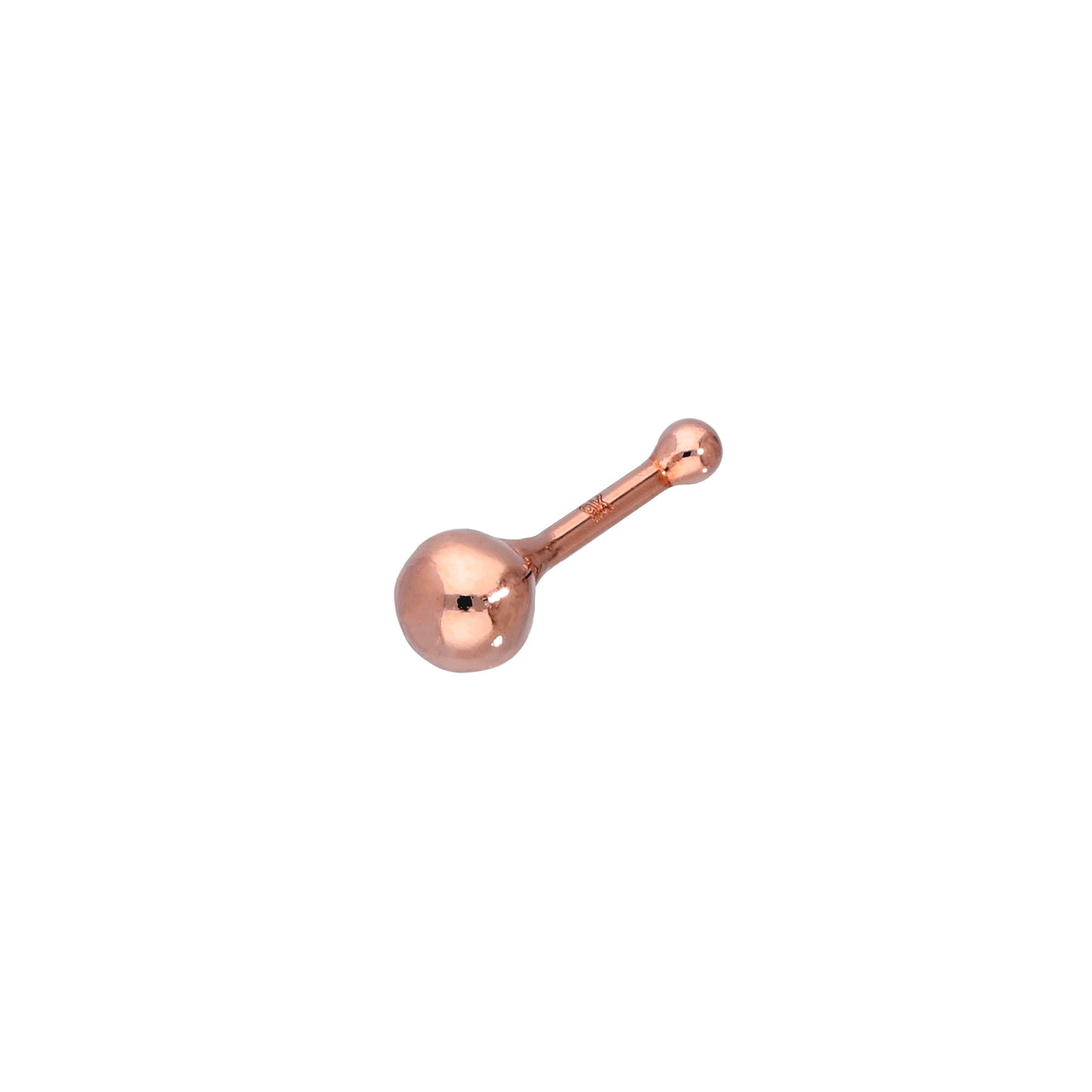 Piercing de nez en or rose 9 carats, calibre 22