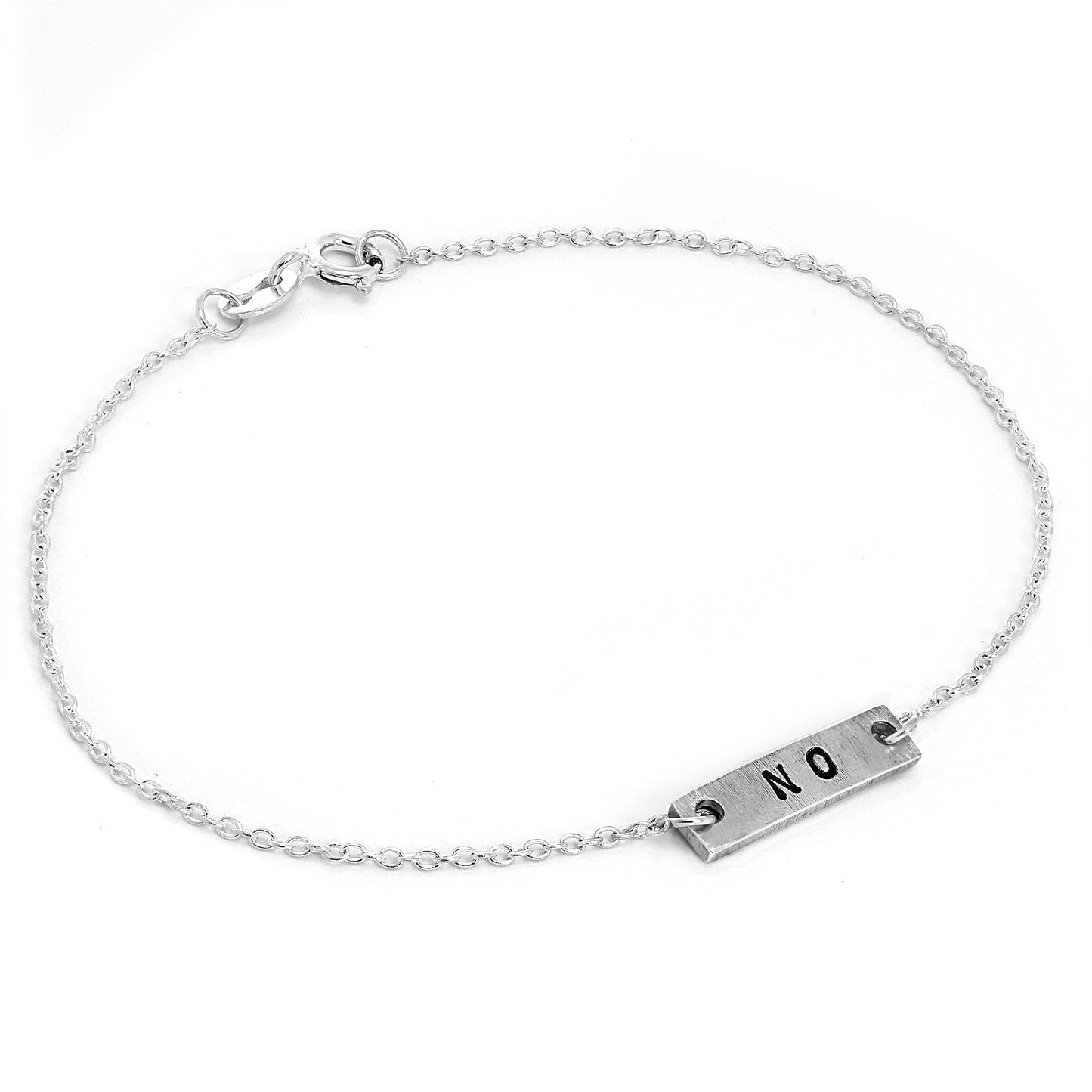Bracelet de cheville personnalisé en argent sterling
