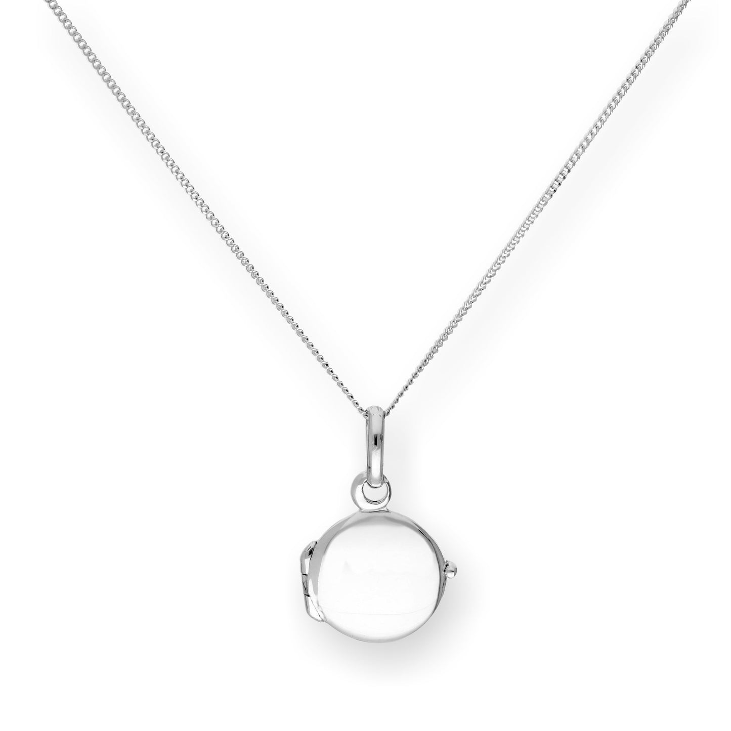 Petit médaillon rond gravable en argent sterling sur chaîne de 40 à 55 cm