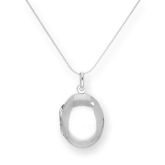 Médaillon ovale gravable en argent sterling sur chaîne de 40 à 55 cm
