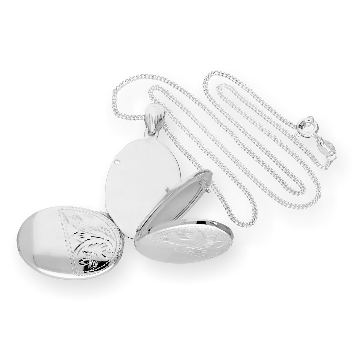 Médaillon ovale familial en argent sterling avec 4 photos sur chaîne de 40 à 61 cm