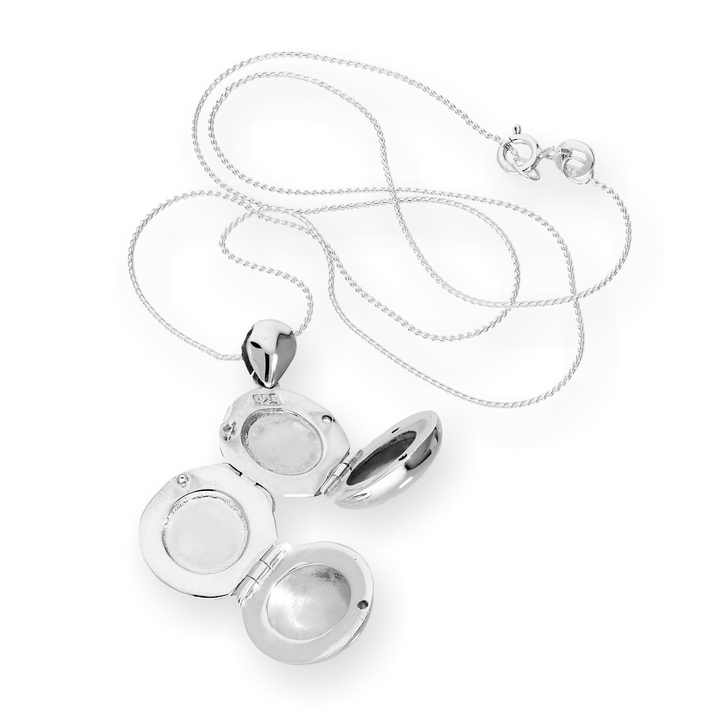 Petit médaillon familial rond en argent sterling, 4 photos gravables, sur chaîne, 40 à 55 cm