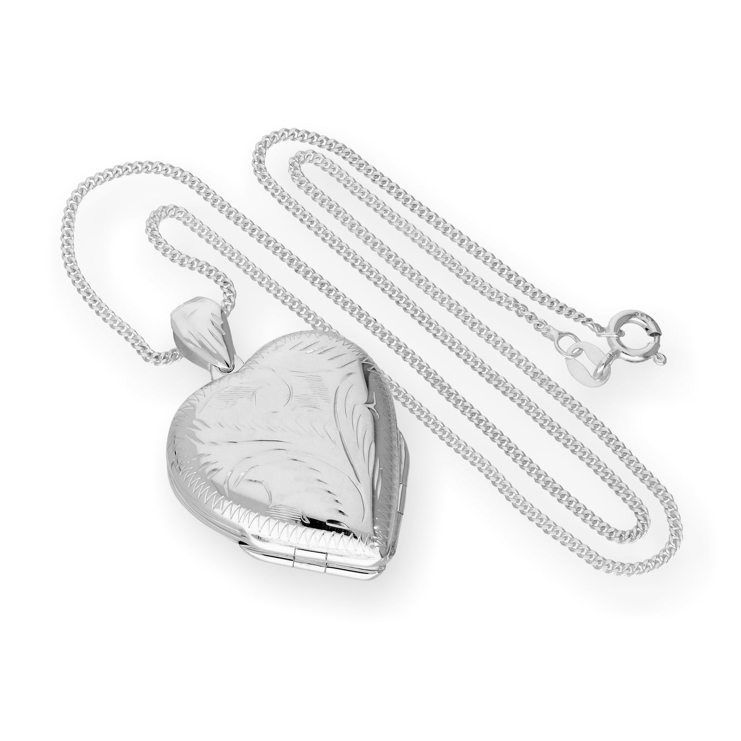 Grand médaillon familial en argent sterling avec 4 photos gravées en forme de cœur sur chaîne de 40 à 61 cm