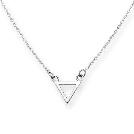 Collier triangulaire en argent sterling de 45 cm