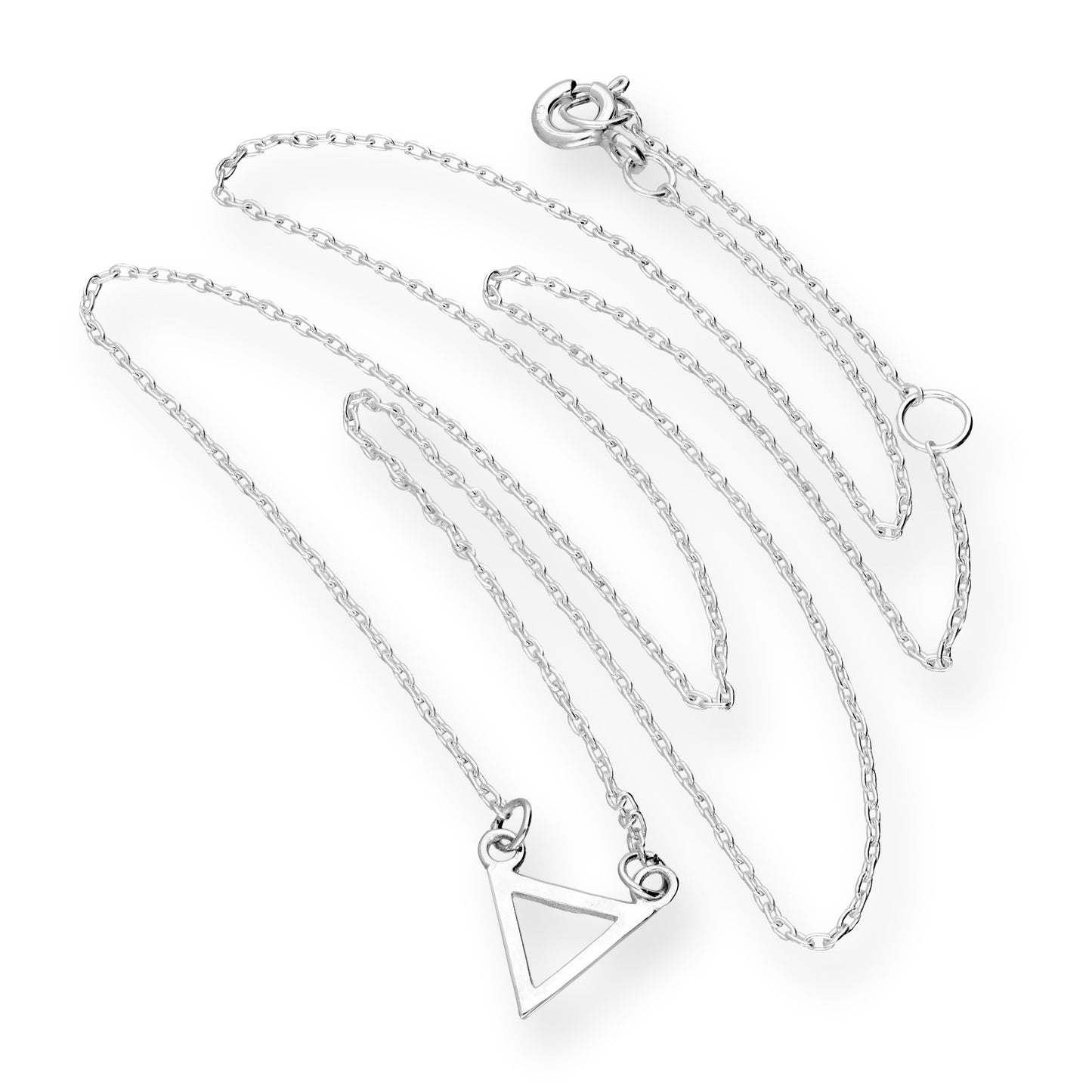 Collier triangulaire en argent sterling de 45 cm