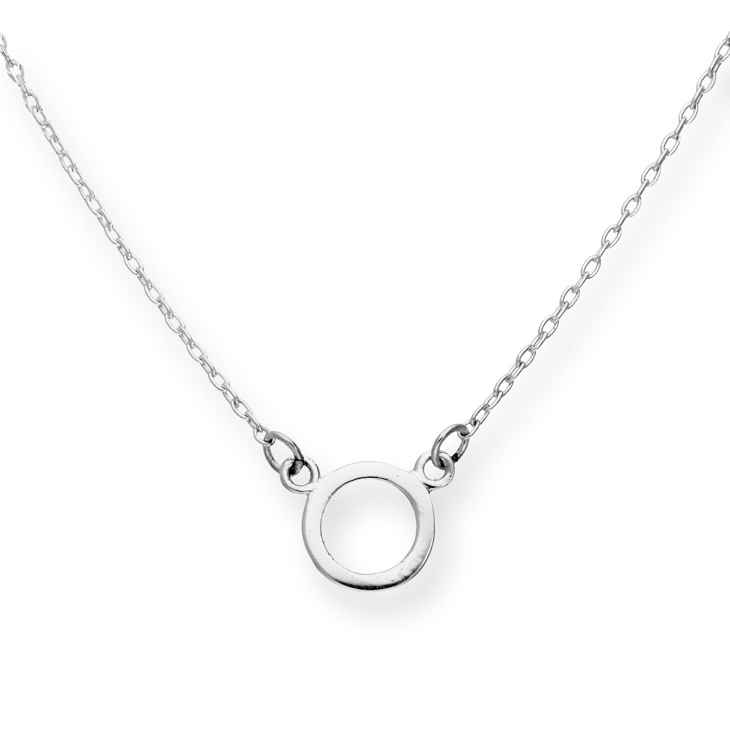 Collier Karma Circle en argent sterling de 45 cm
