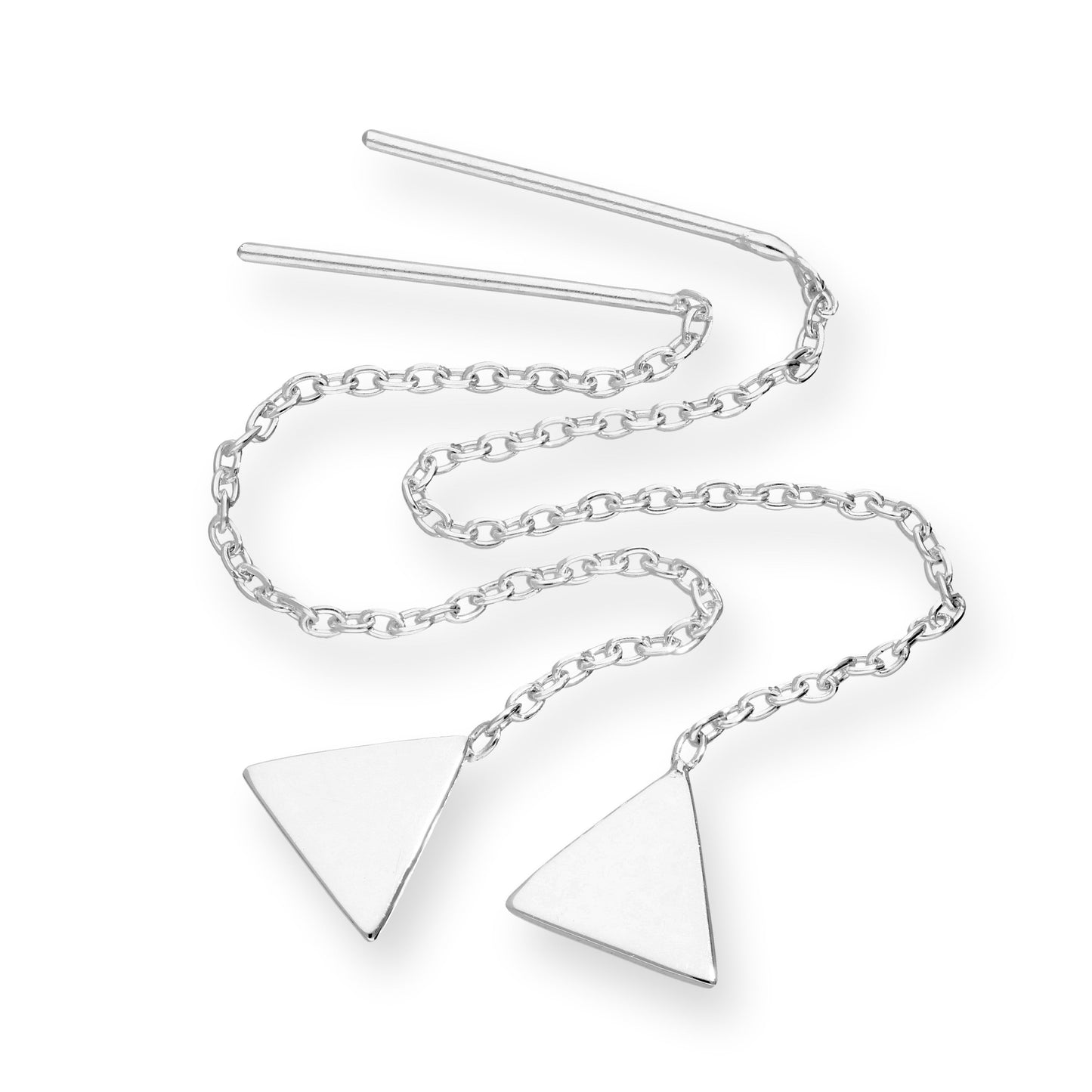 Boucles d'oreilles triangulaires en argent sterling