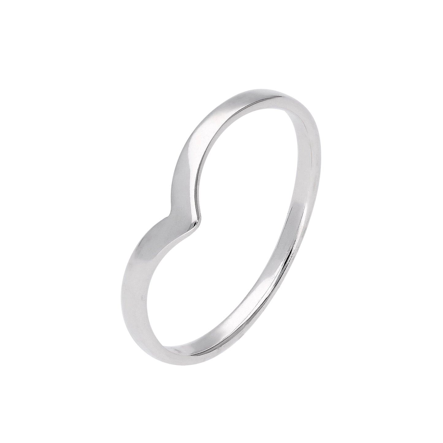 Bague chevron en argent sterling, tailles J à W