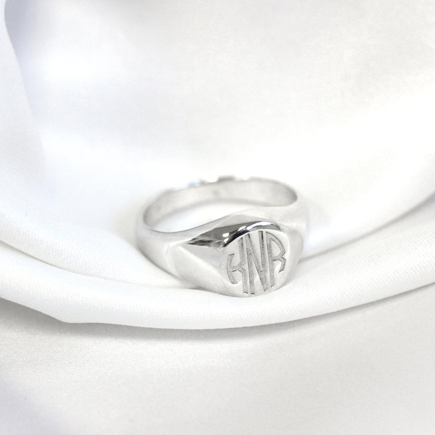 Chevalière gravable en argent sterling pour homme, tailles J à Z+1