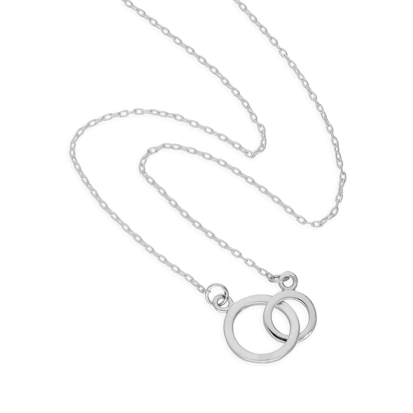 Pendentif Cercles Karma en argent sterling sur chaîne de 45 cm