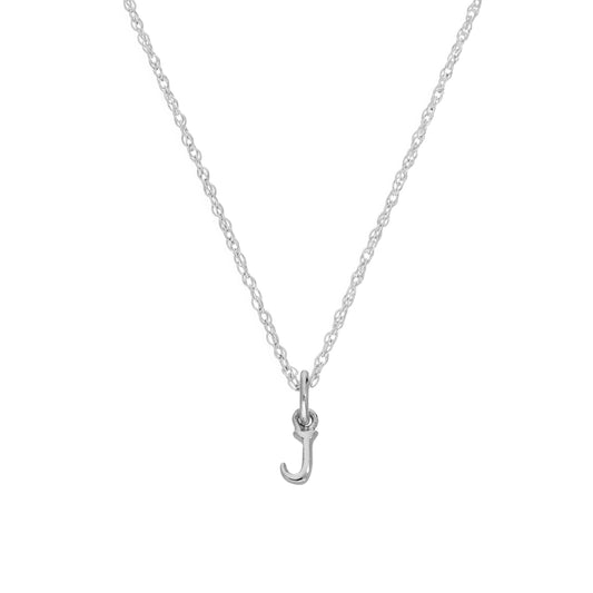 Collier avec pendentif minuscule en argent sterling, lettre J, 35,6 à 55,9 cm