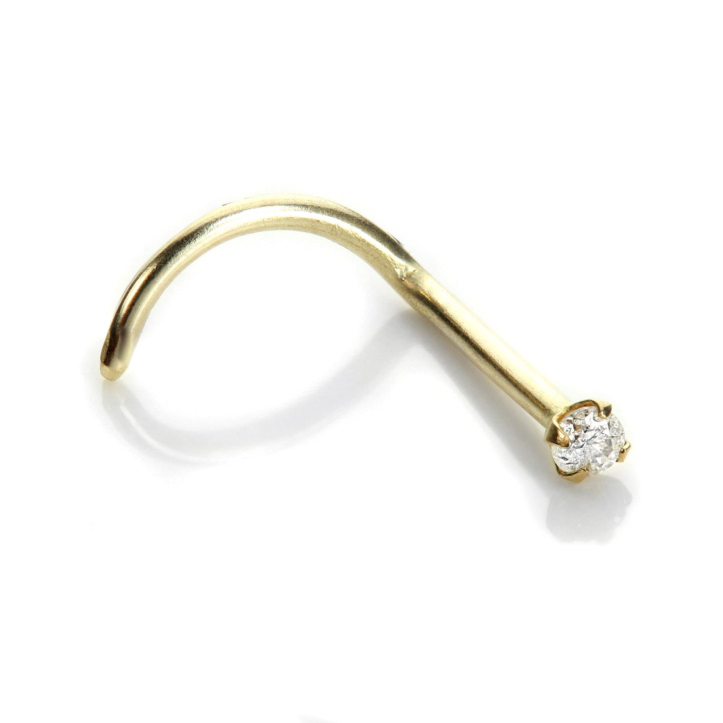 Vis de nez en or jaune 9 carats avec diamant