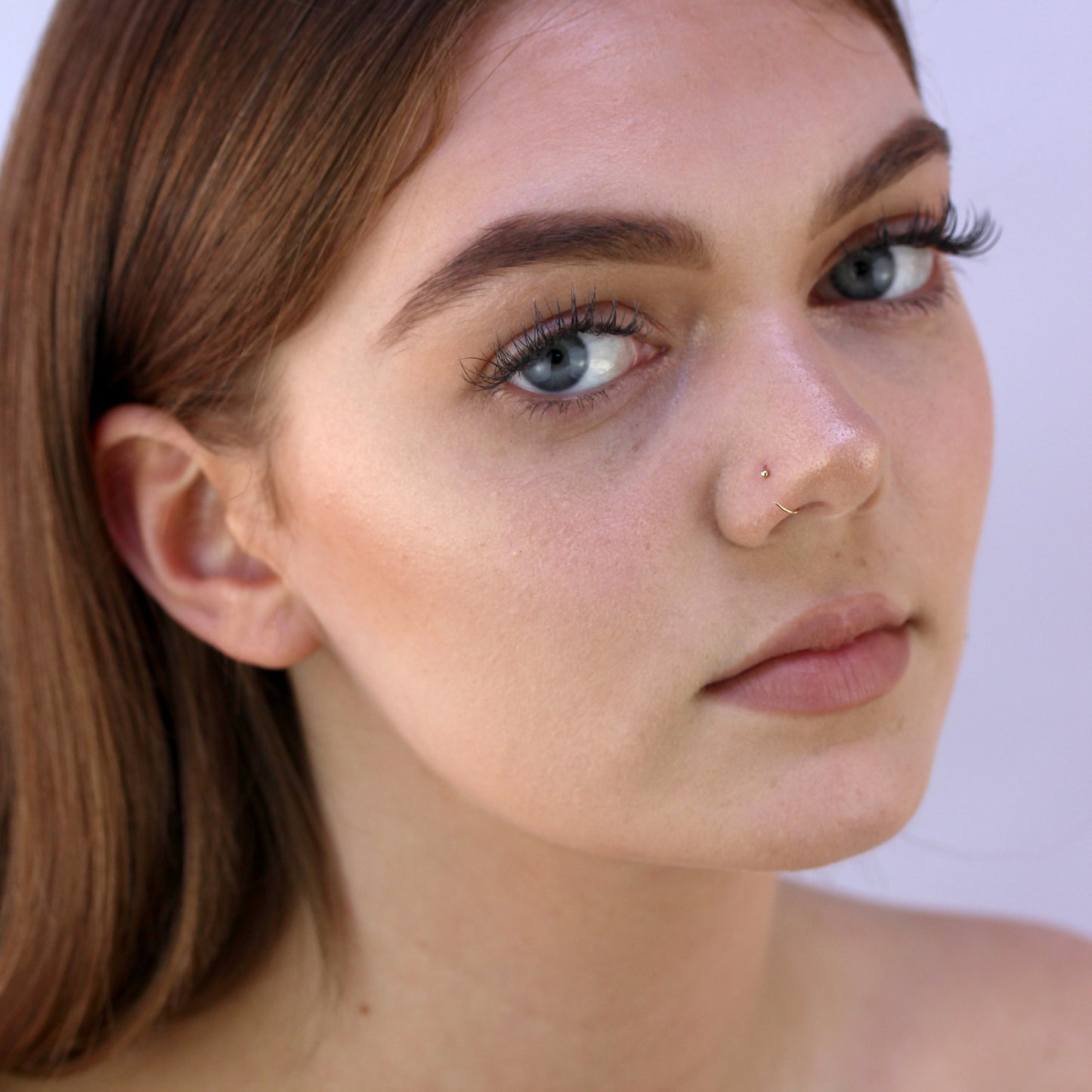 Anneau de nez en or jaune 14 carats, calibre 22