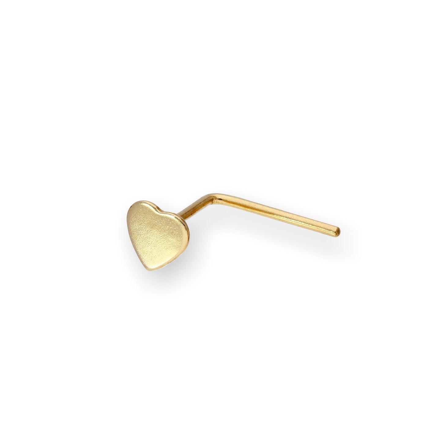 Piercing de nez en forme de cœur en or 9 carats de 3 mm