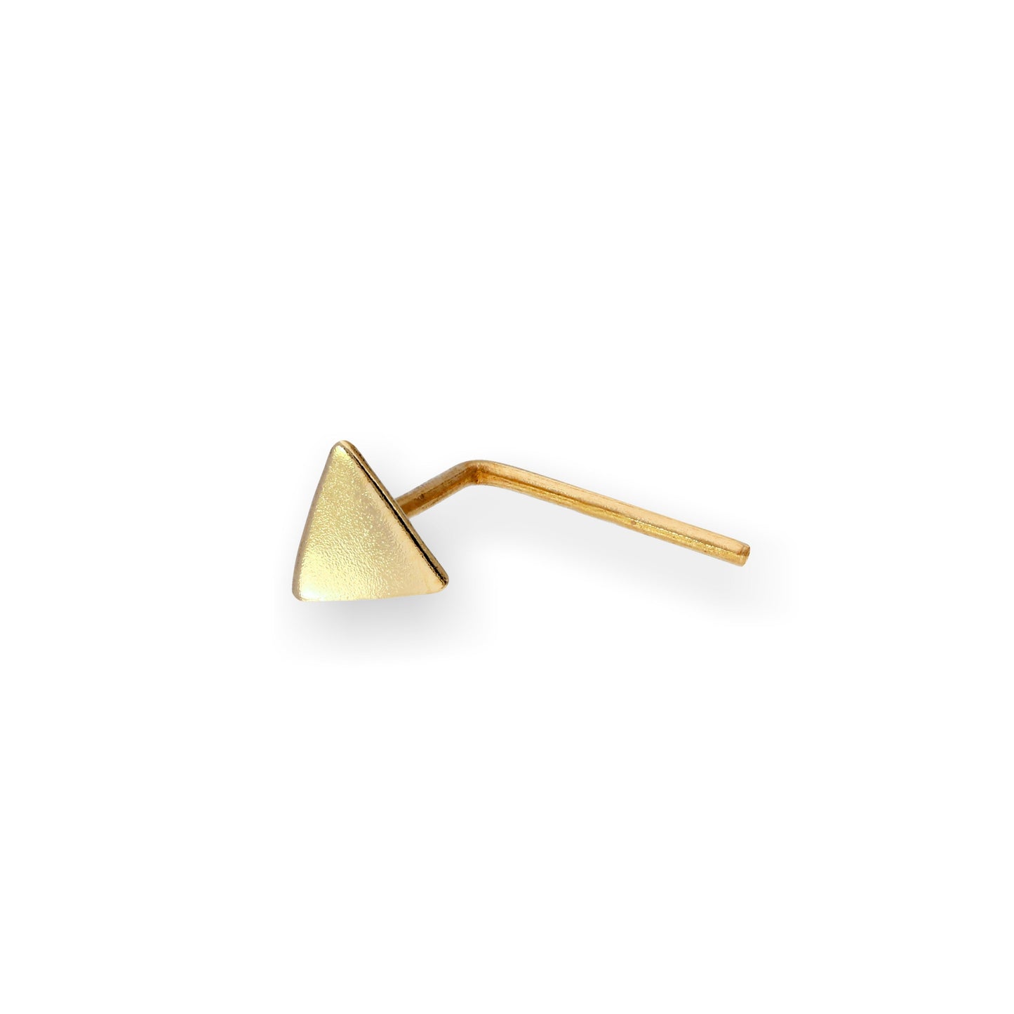 Piercing de nez triangulaire plat en or 9 carats de 3 mm