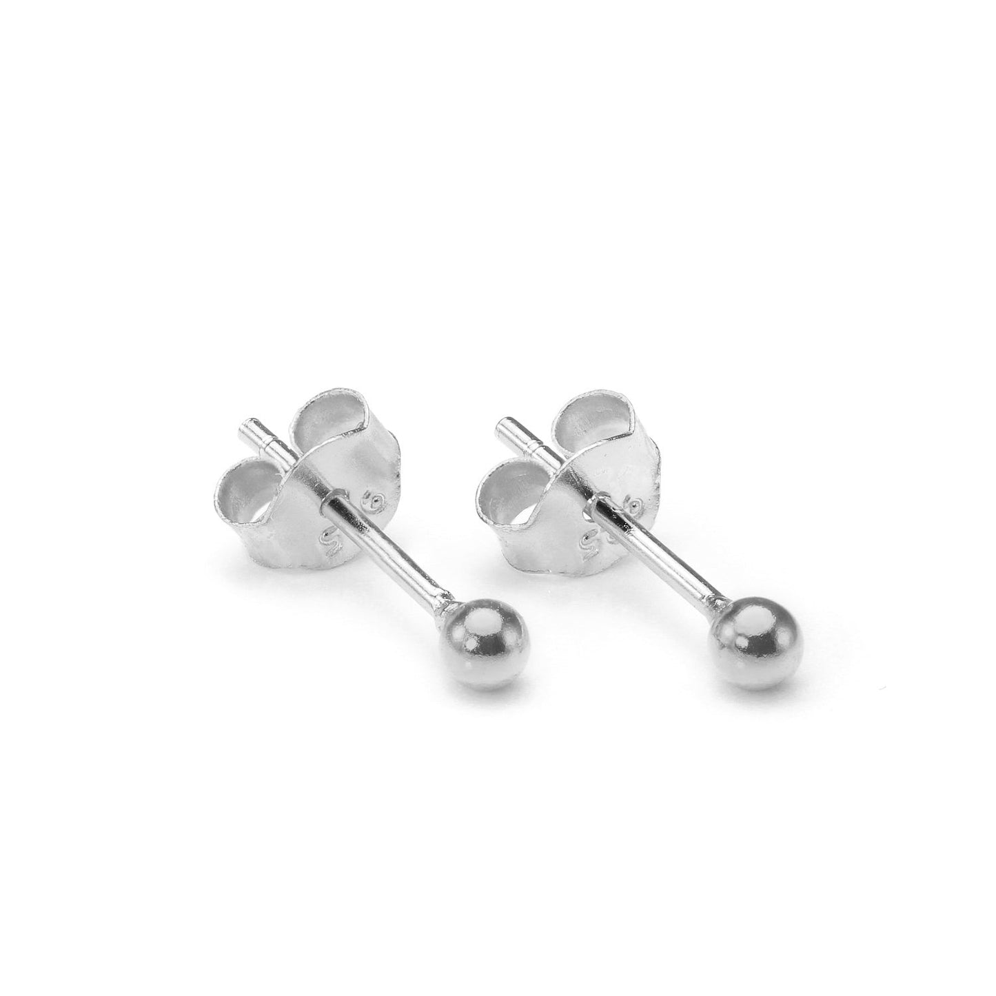 Boucles d'oreilles à tige en argent sterling avec boules