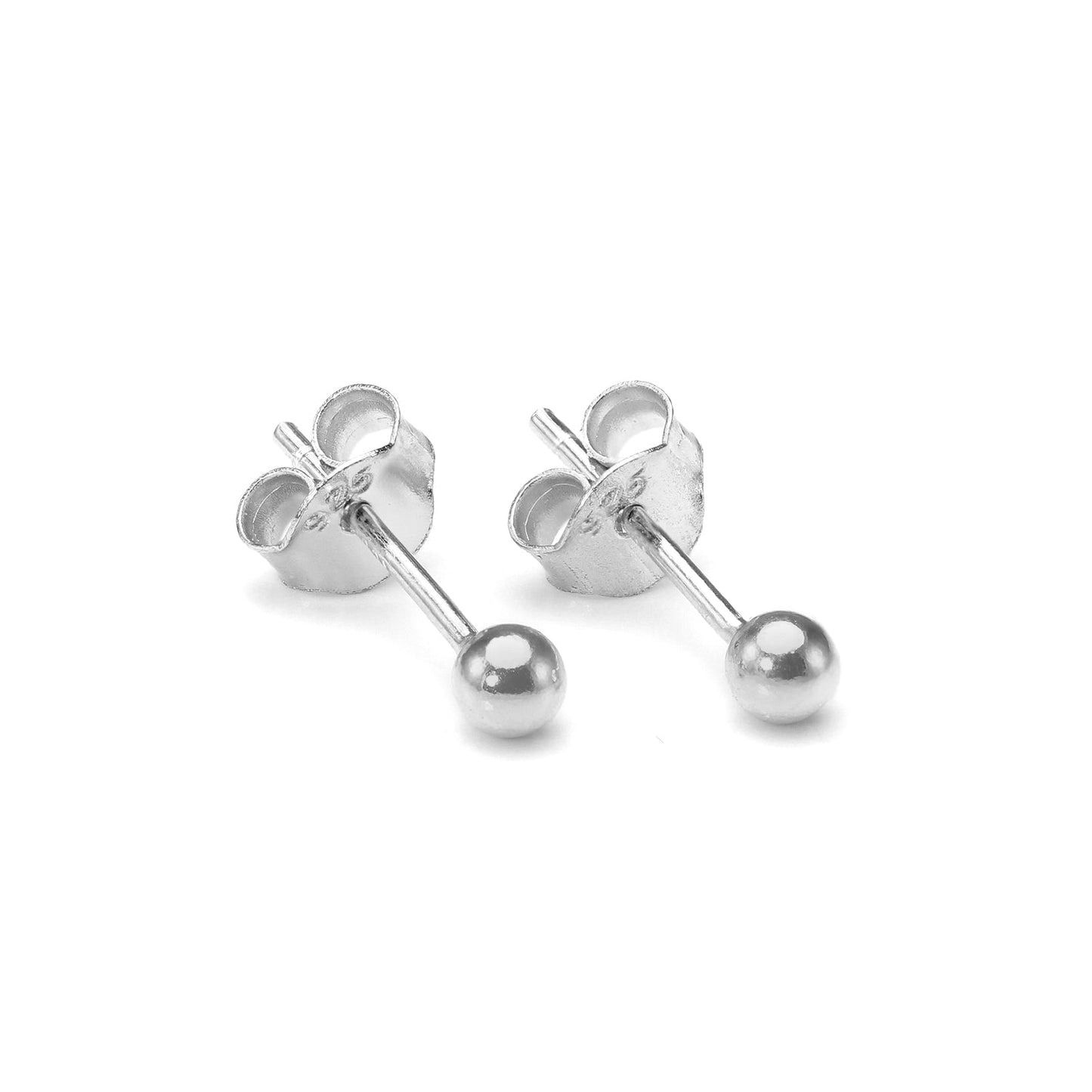 Boucles d'oreilles à tige en argent sterling avec boules