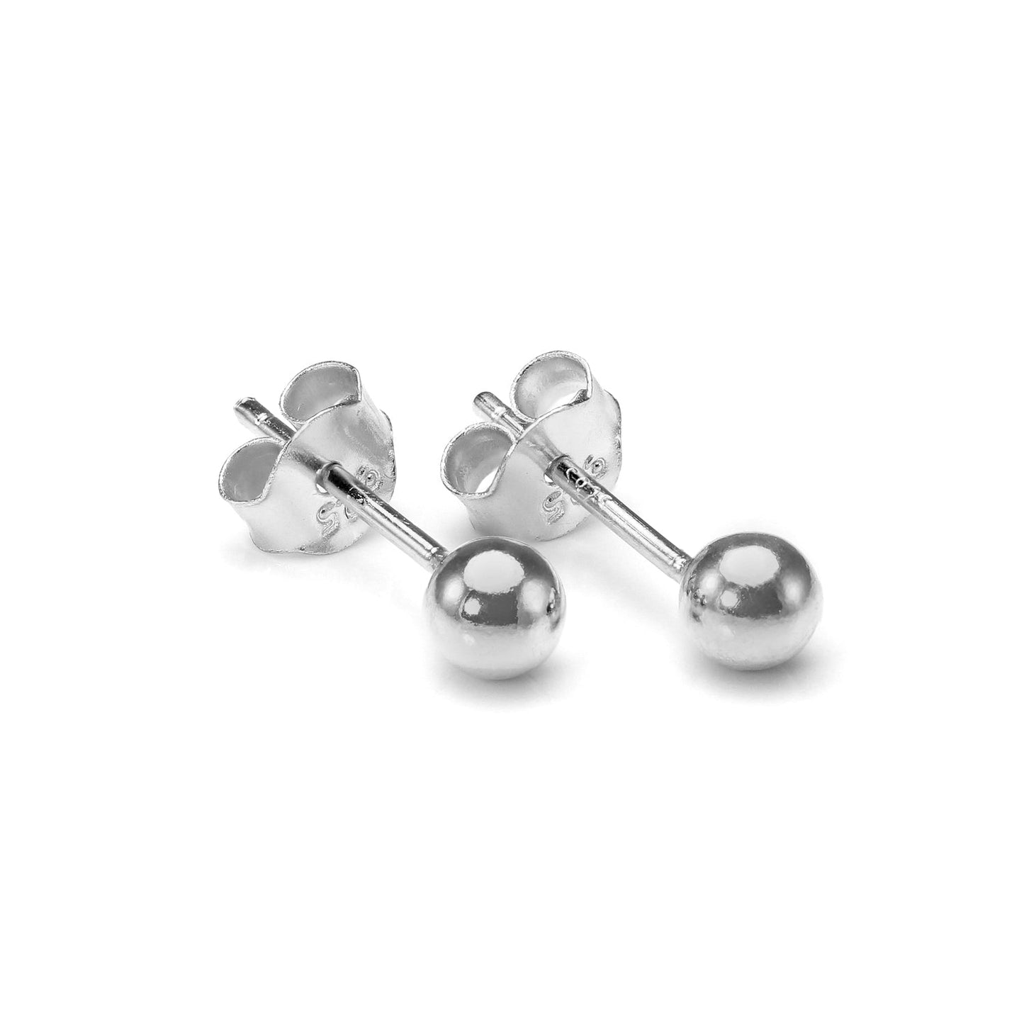 Boucles d'oreilles à tige en argent sterling avec boules
