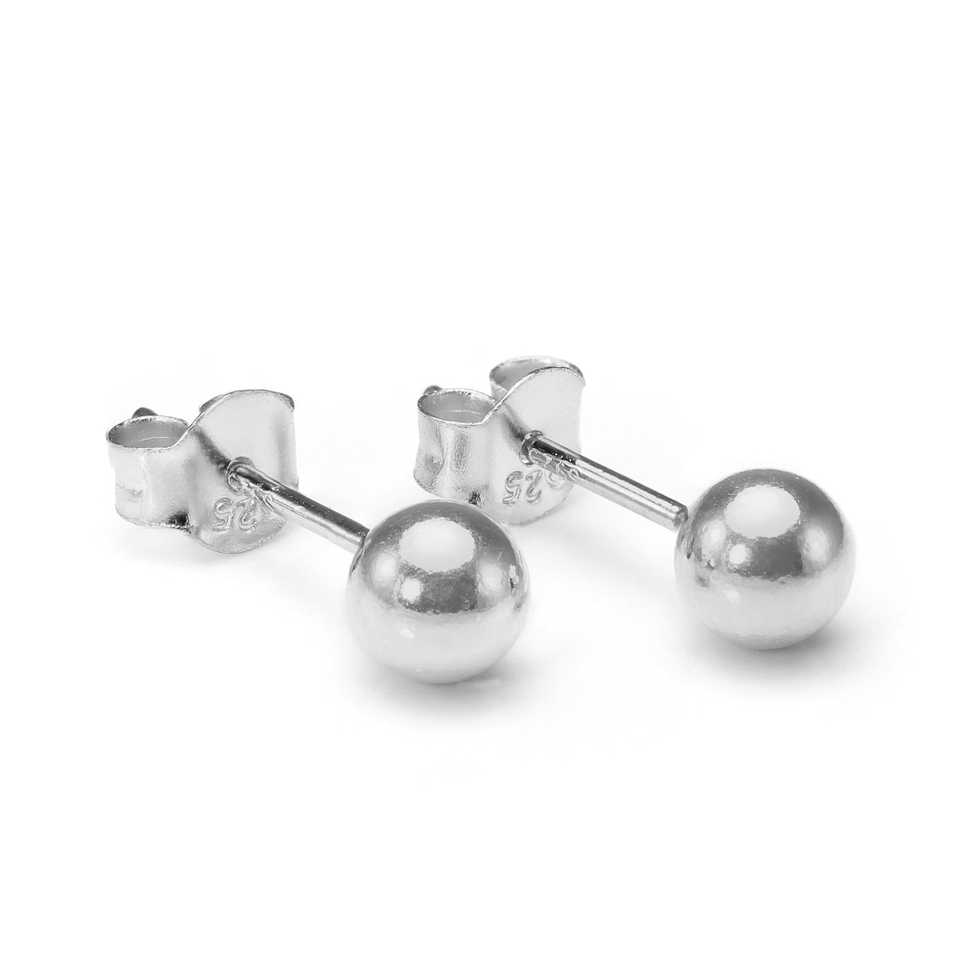 Boucles d'oreilles à tige en argent sterling avec boules