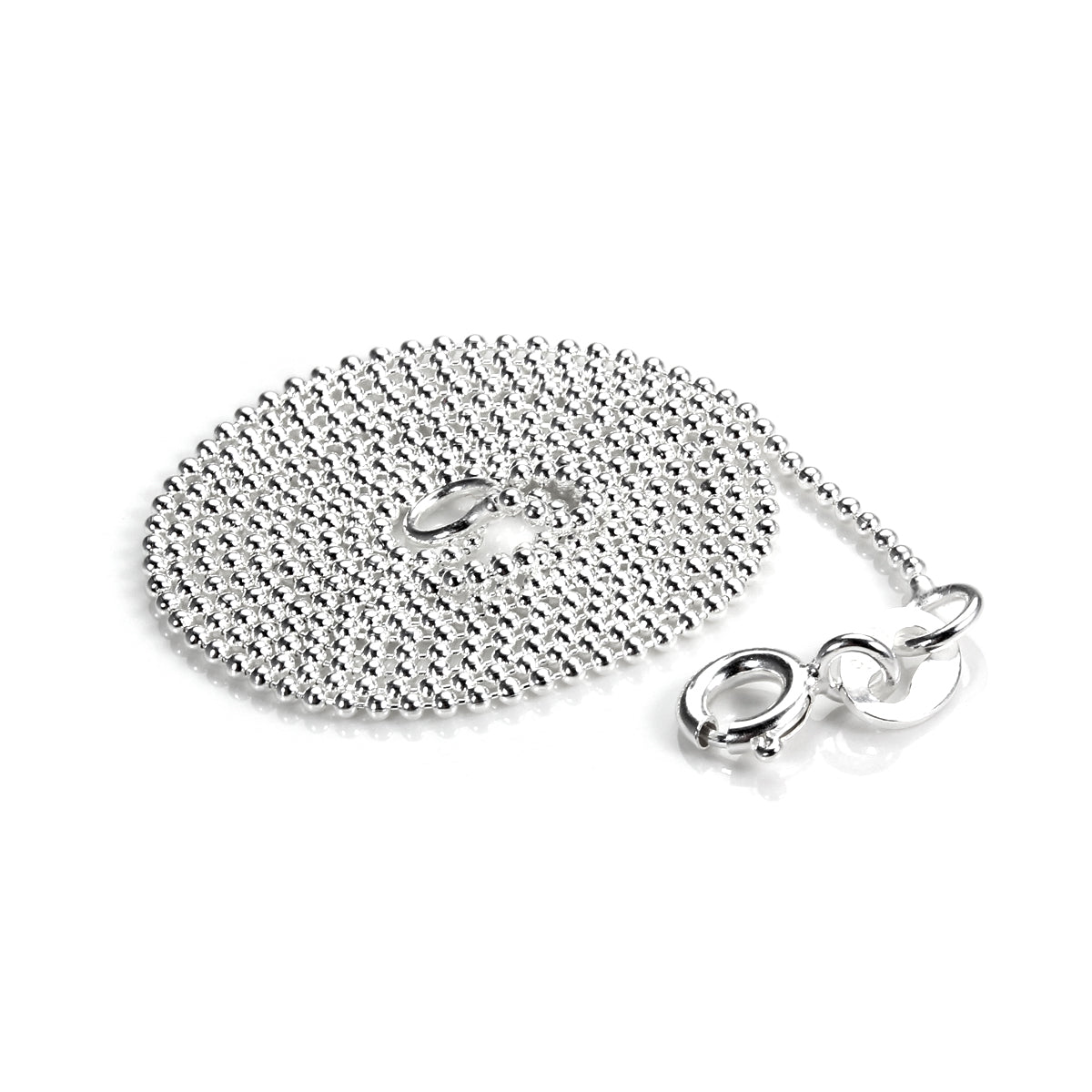 Chaîne à billes en argent sterling de 1 mm