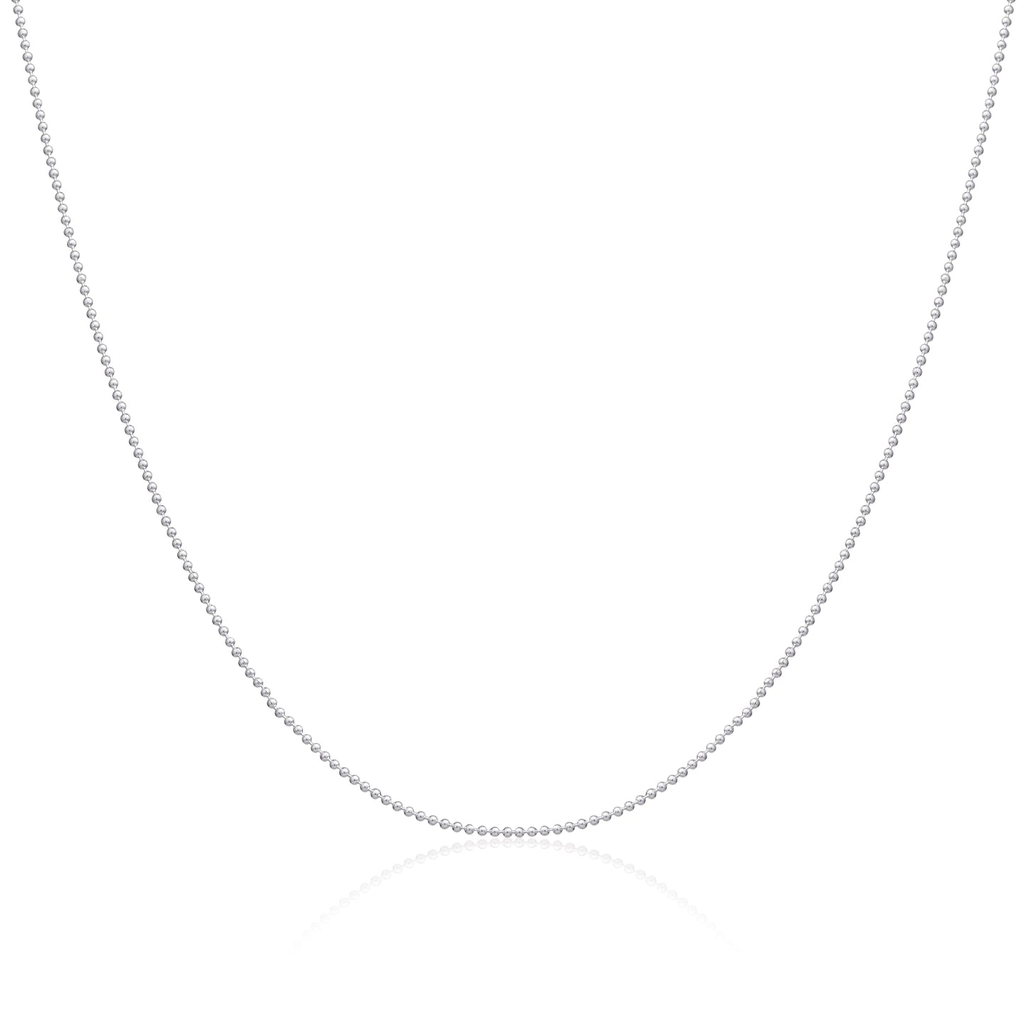 Chaîne à billes en argent sterling de 1 mm