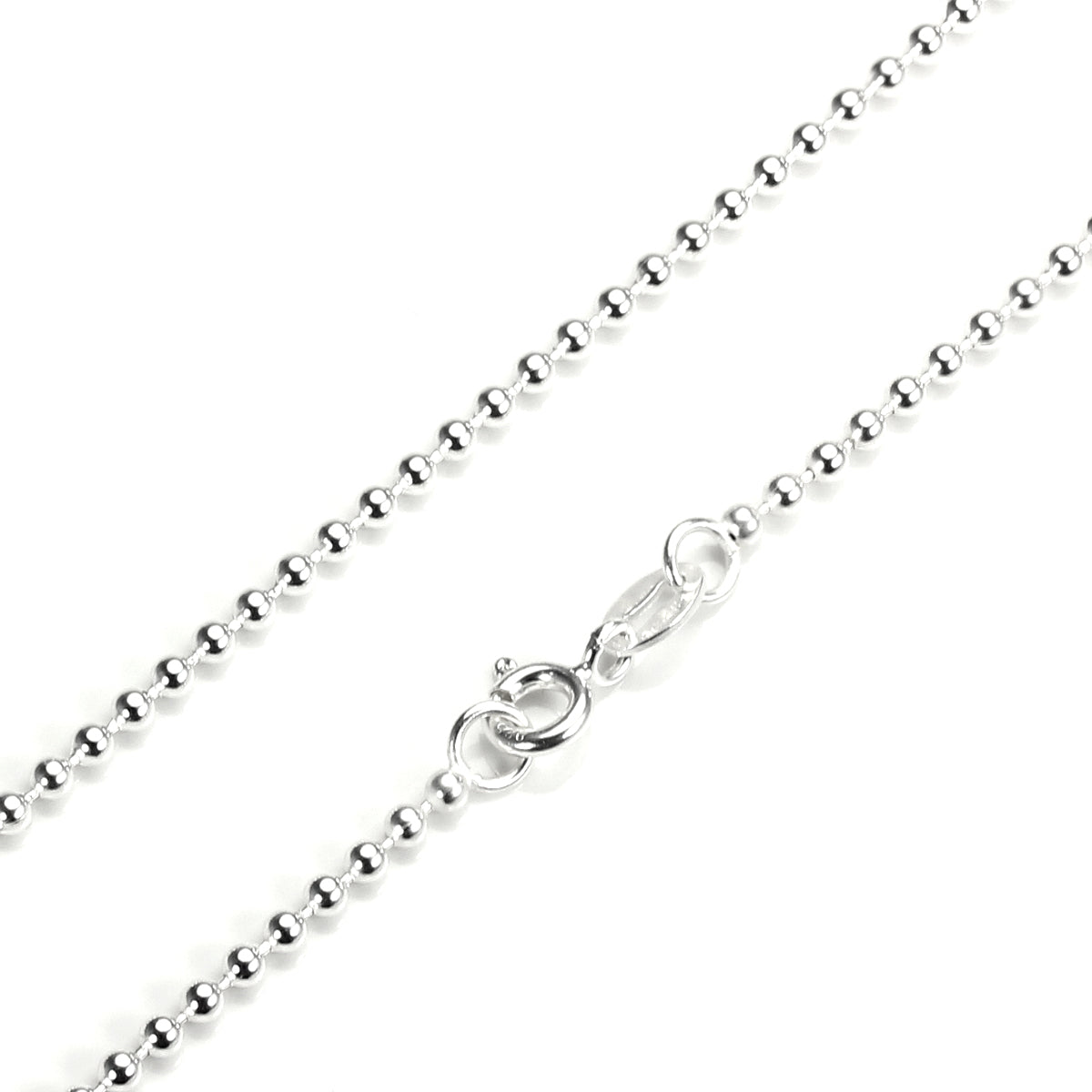 Chaîne à billes en argent sterling de 2 mm