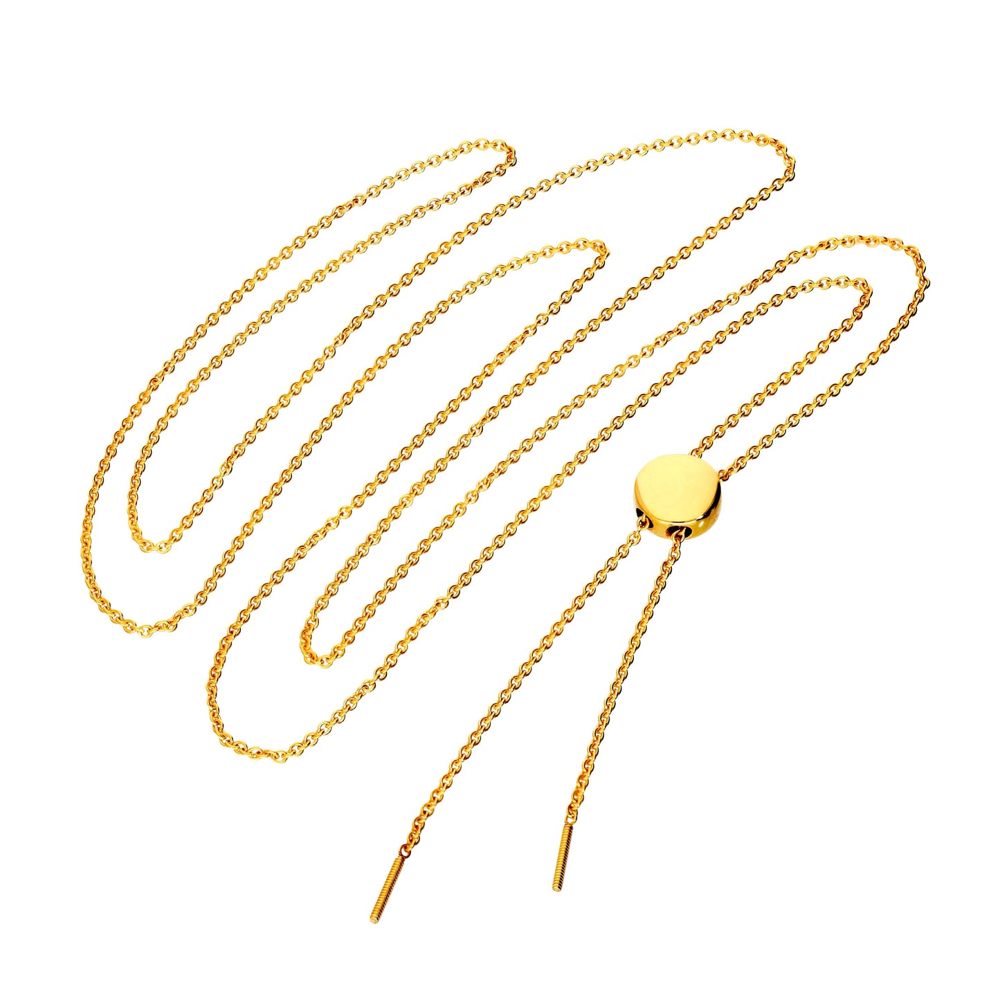 Collier réglable en or 9 carats d'une longueur maximale de 66 cm