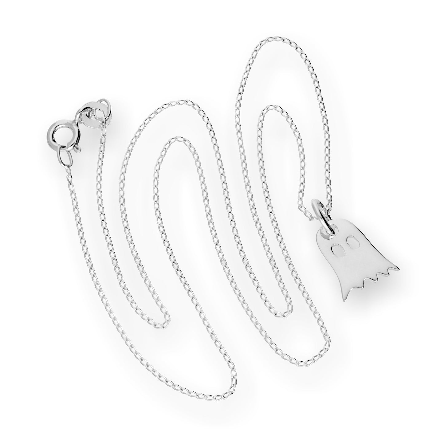Collier pendentif fantôme en argent sterling de 14 à 22 pouces