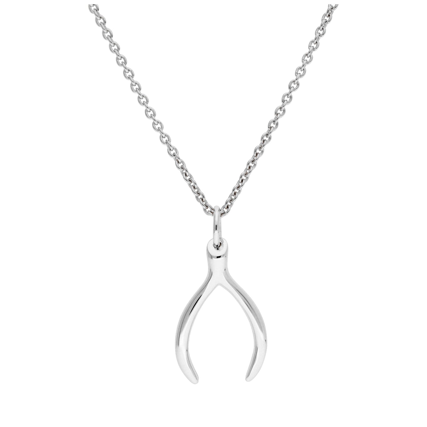 Collier en argent sterling en forme de os à souhaits
