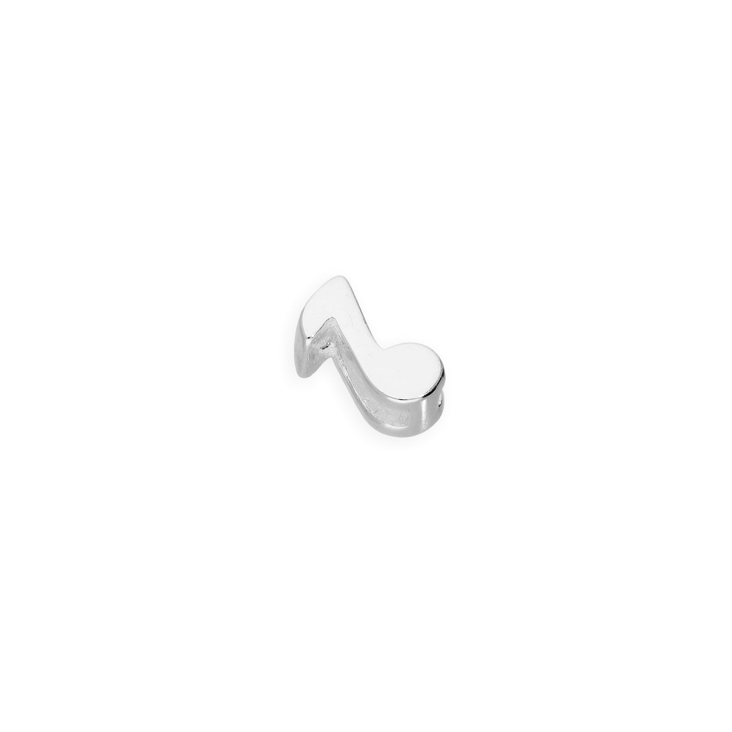 Breloque note de musique flottante en argent sterling